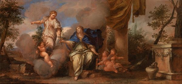 Artista attivo a Roma, seconda metà XVII secolo - Allegorical scene