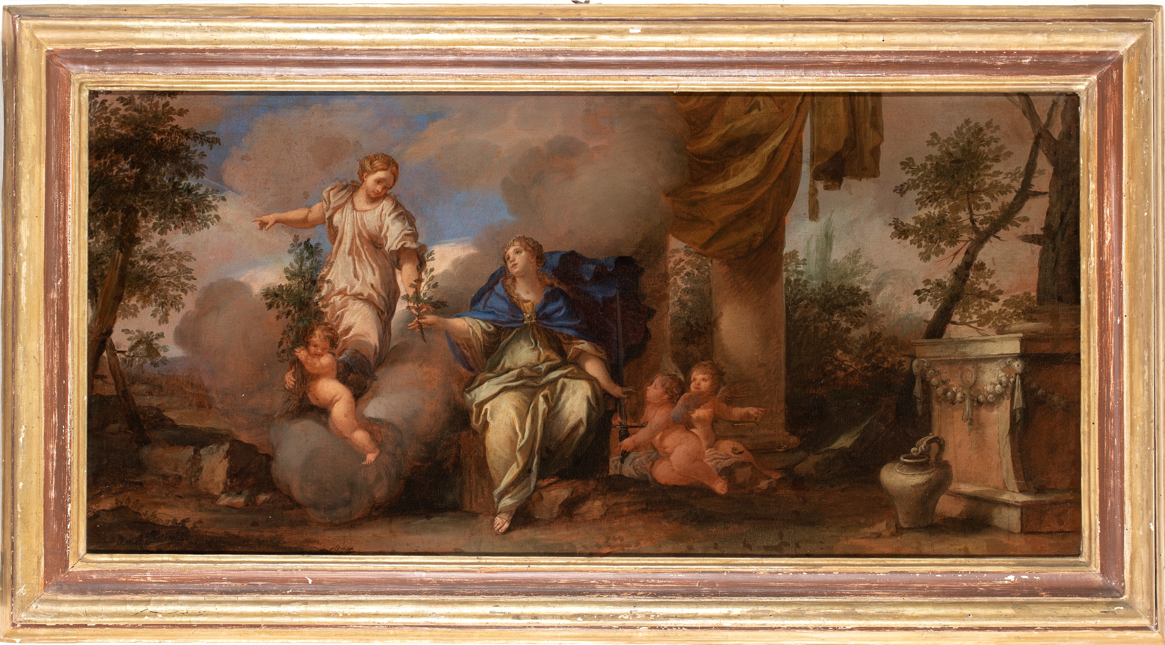 Artista Attivo a Roma, Seconda Metà XVII Secolo - Scena allegorica, olio su tela