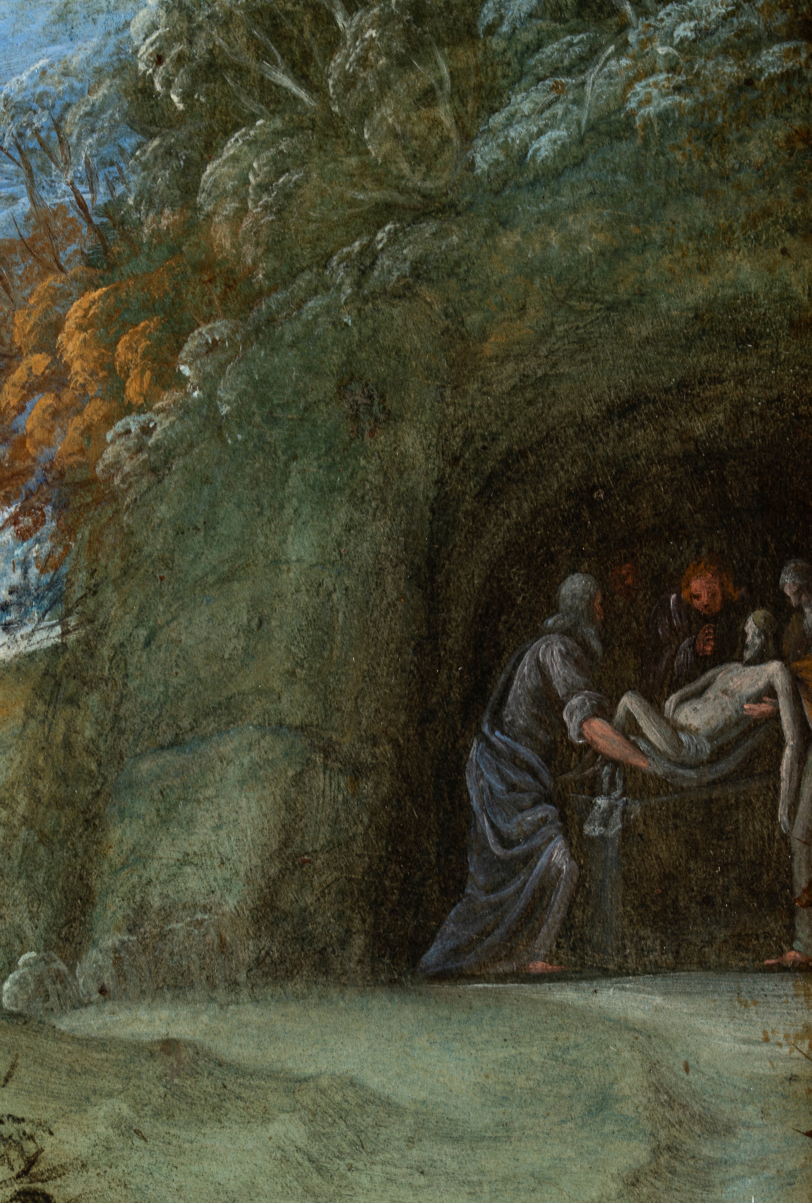 Artista Emiliano, Fine XVI - Inizio XVII Secolo - Pietà, olio su rame