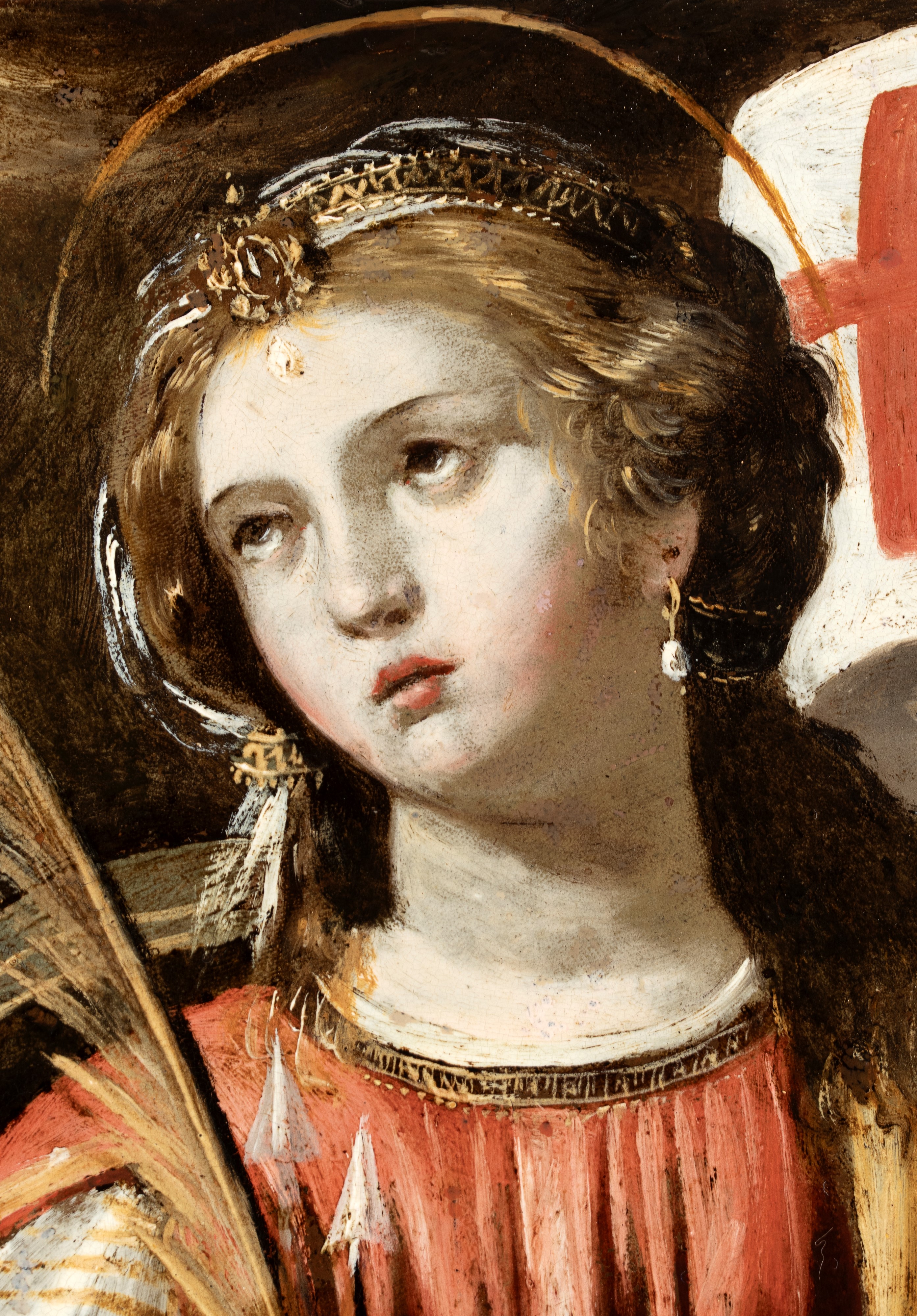 Artista Emiliano, Fine XVI - Inizio XVII Secolo - Sant’Orsola martire, olio su tavola