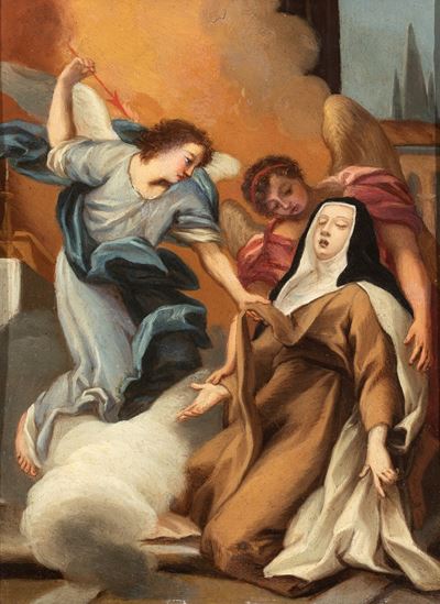 Estasi di Santa Teresa, olio su rame
