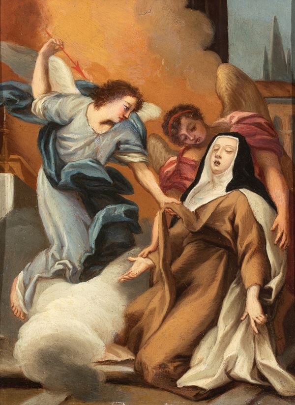 Artista attivo a Roma, XVII secolo - The ecstasy of Saint Teresa