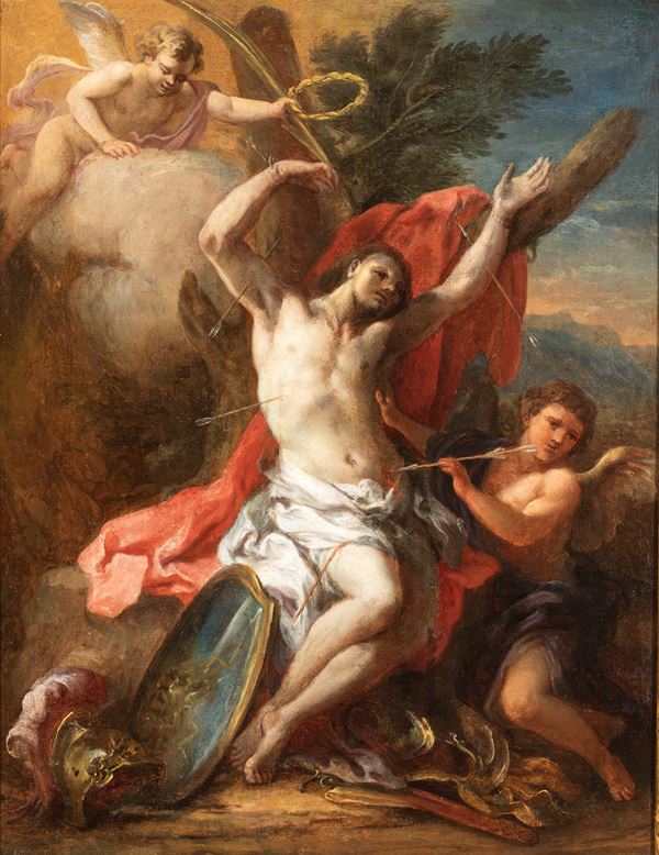 Artista attivo a Roma, XVIII secolo - The martyrdom of Saint Sebastian