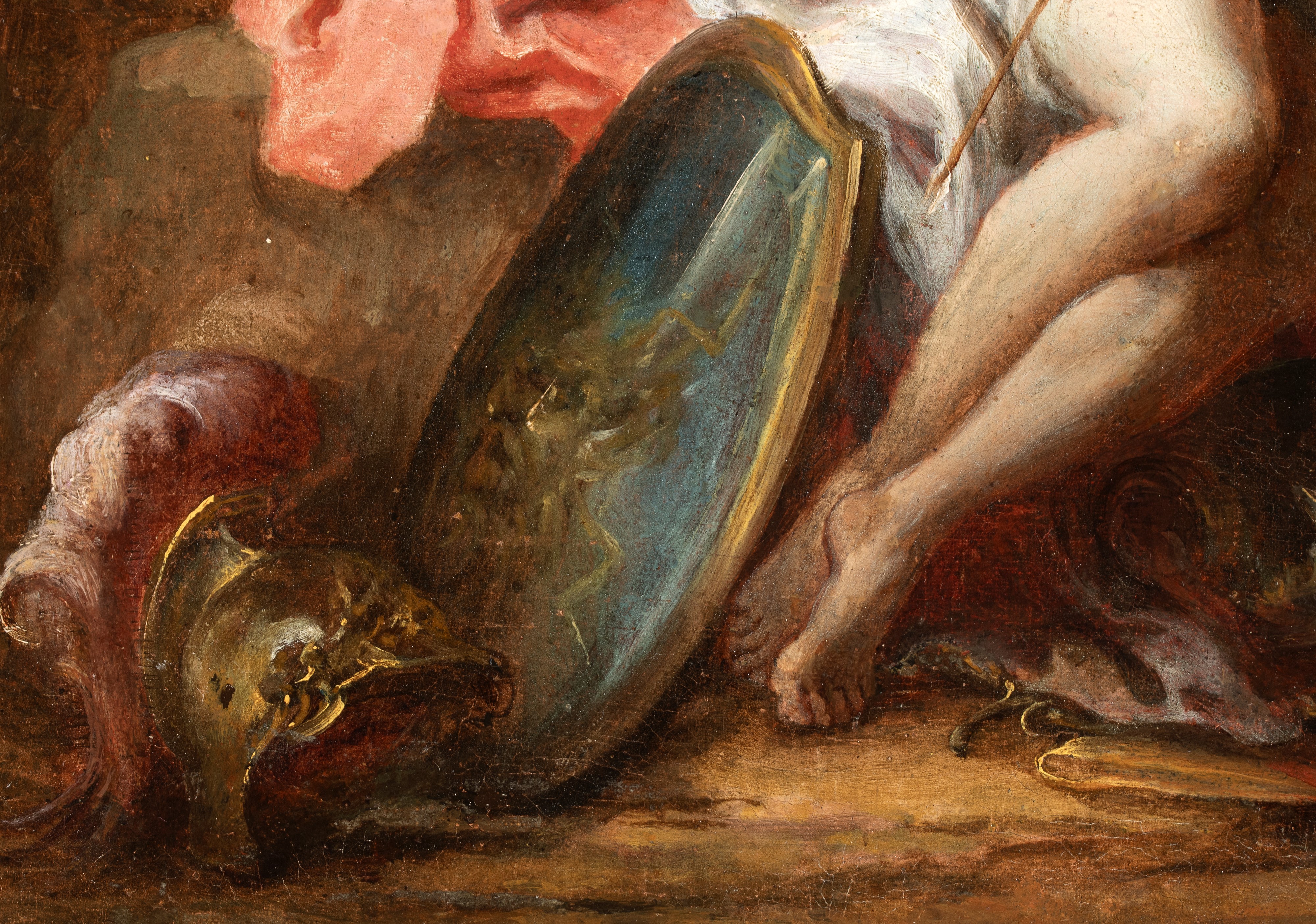 Artista Attivo a Roma, XVIII Secolo - Martirio di San Sebastiano, olio su tela