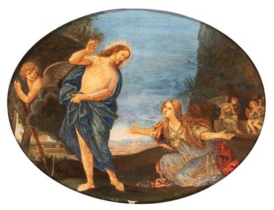 Noli me tangere, olio su tavola (con cornice)