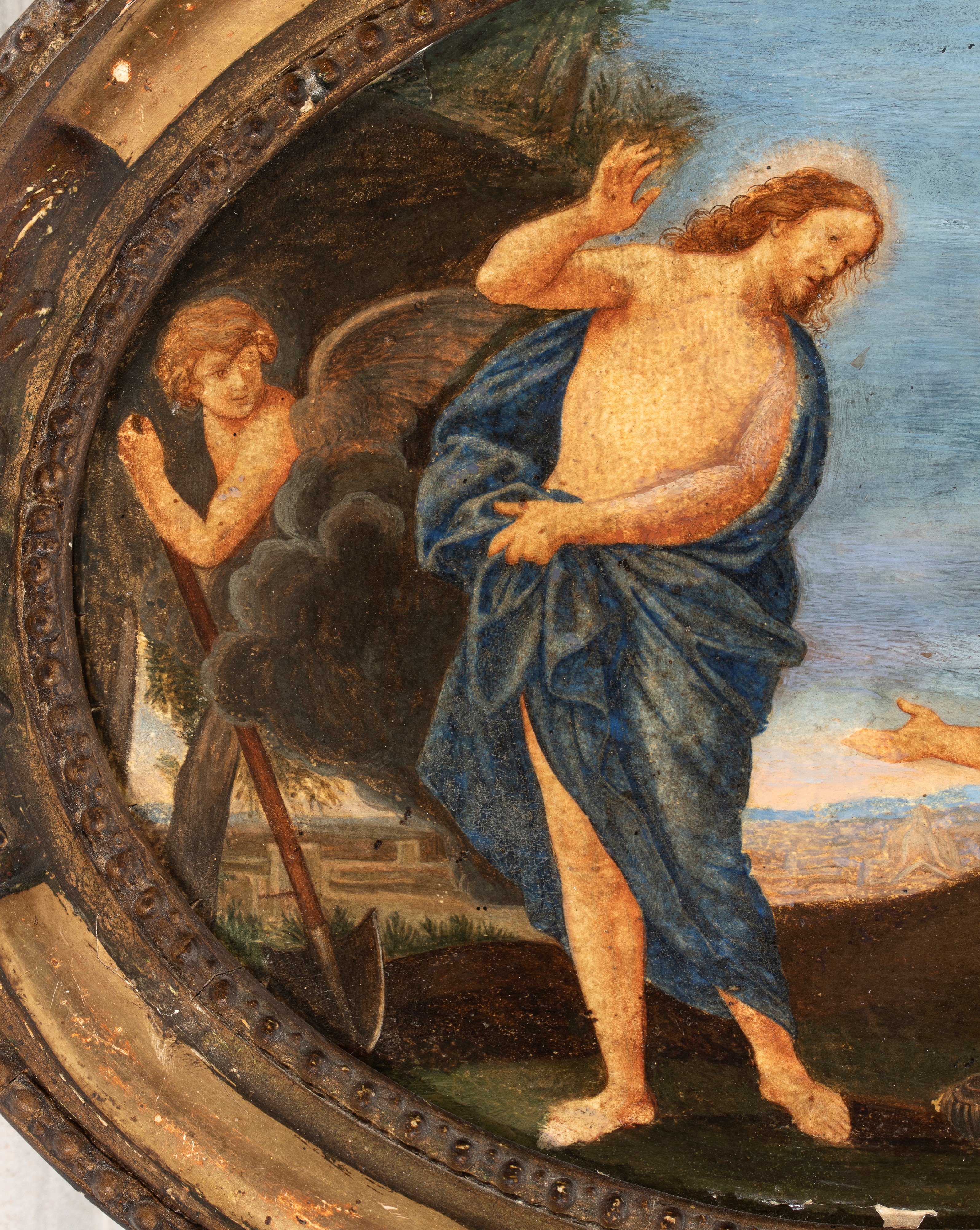 Artista Italiano, XVIII Secolo - Noli me tangere, olio su tavola (con cornice)