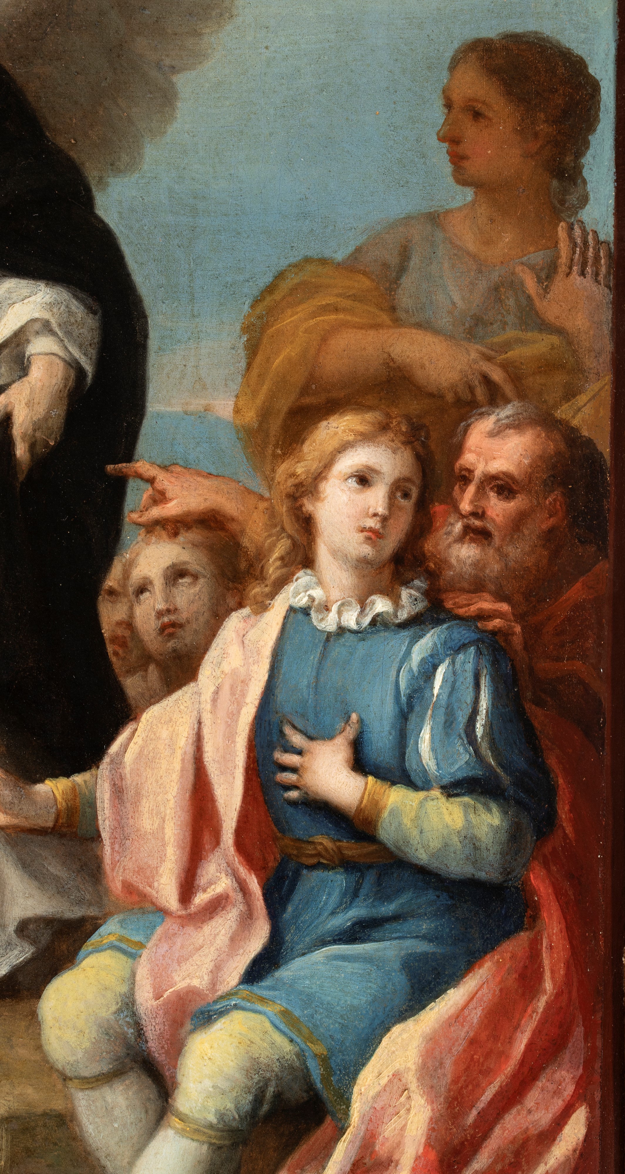 Artista Emiliano, XVIII Secolo - La predicazione di San Vincenzo Ferrer, olio su tela