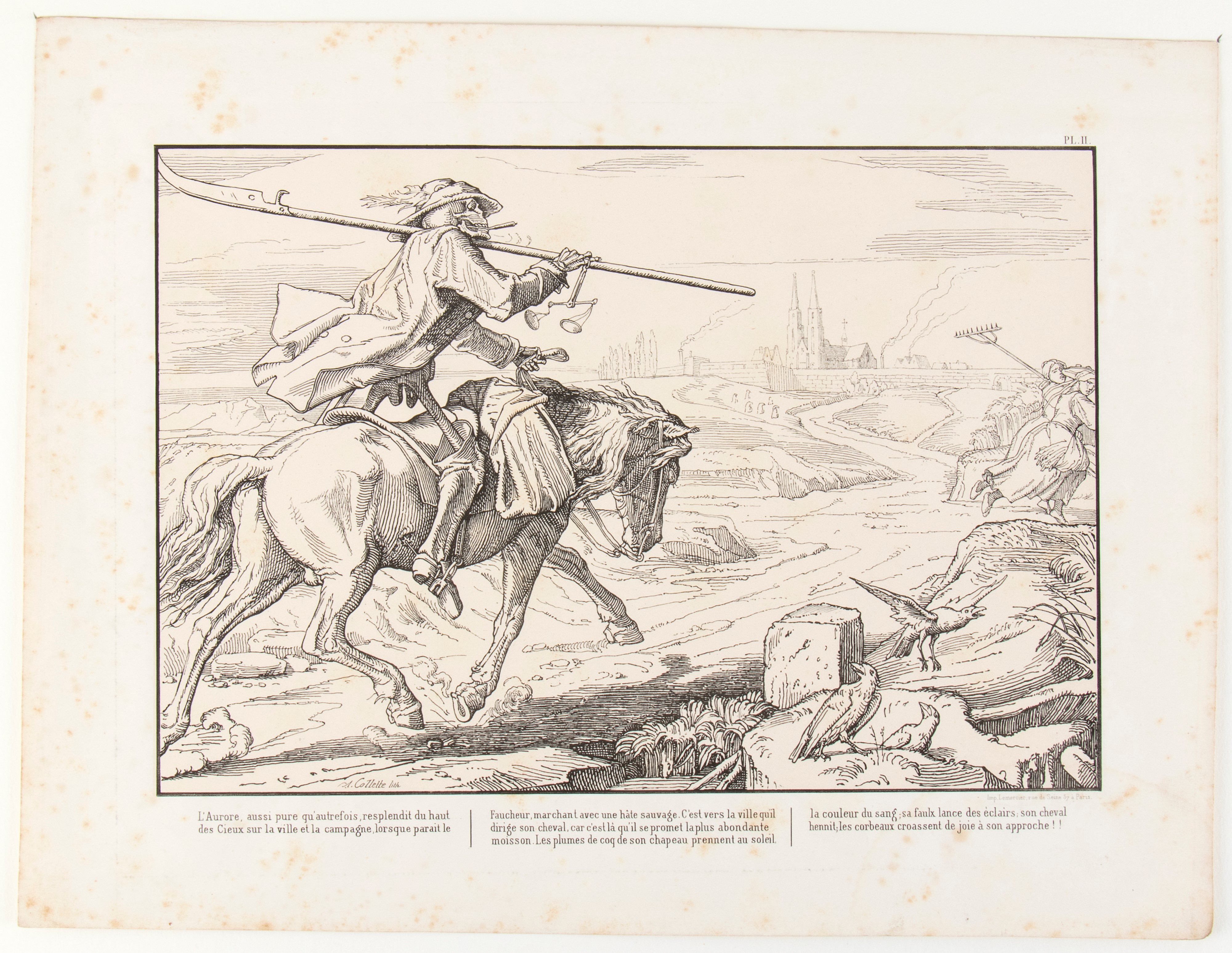 Alexandre Collette - Le socialisme – nouvelle danse des morts (da Alfred Rethel), litografia