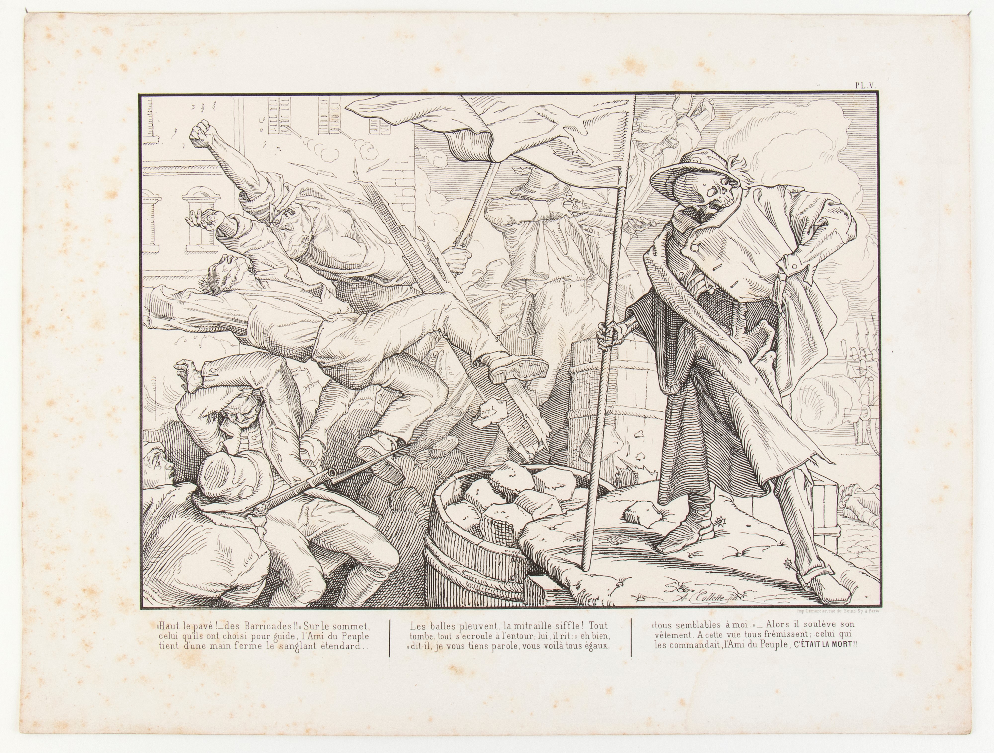 Alexandre Collette - Le socialisme – nouvelle danse des morts (da Alfred Rethel), litografia