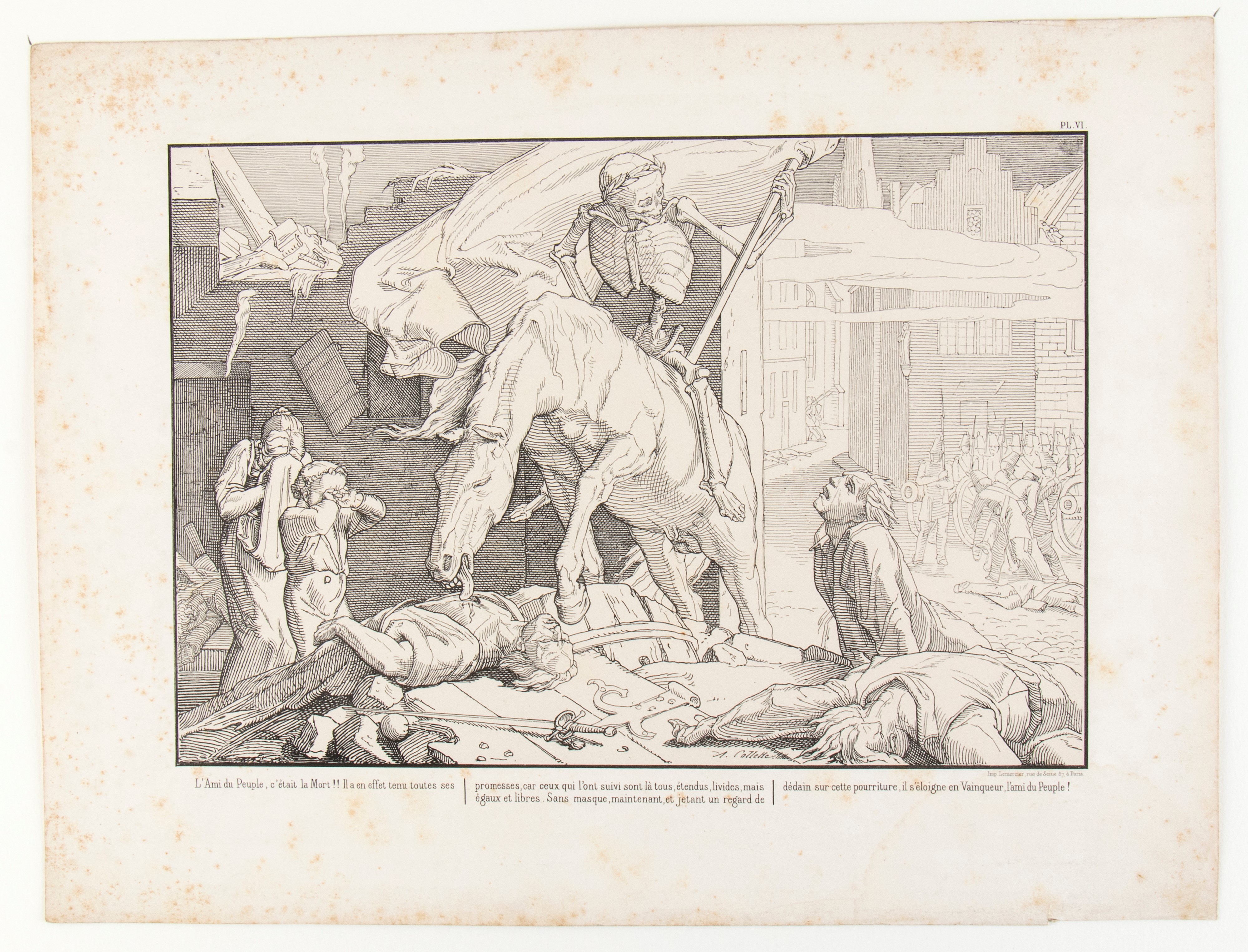Alexandre Collette - Le socialisme – nouvelle danse des morts (da Alfred Rethel), litografia