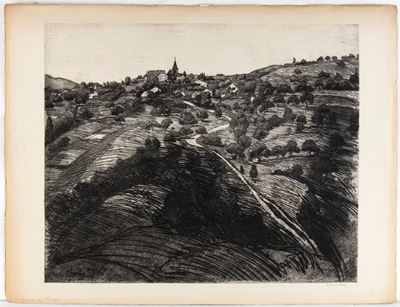 Vue de Belmont, prés de Lausanne (acquaforte, c. 1913)