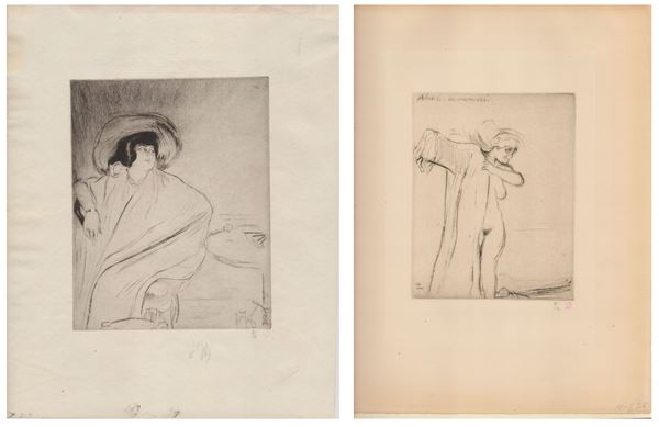 A Seated Woman | A Woman Dressing
