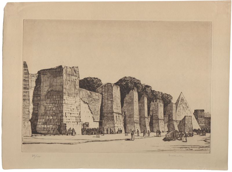 Louis Conrad Rosenberg - Piramide di Caio Cestio a Roma