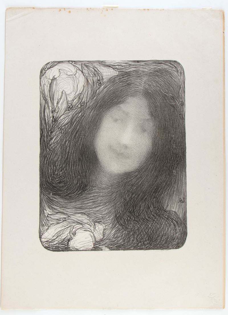 Edmond Aman-jean - Sous les fleurs
