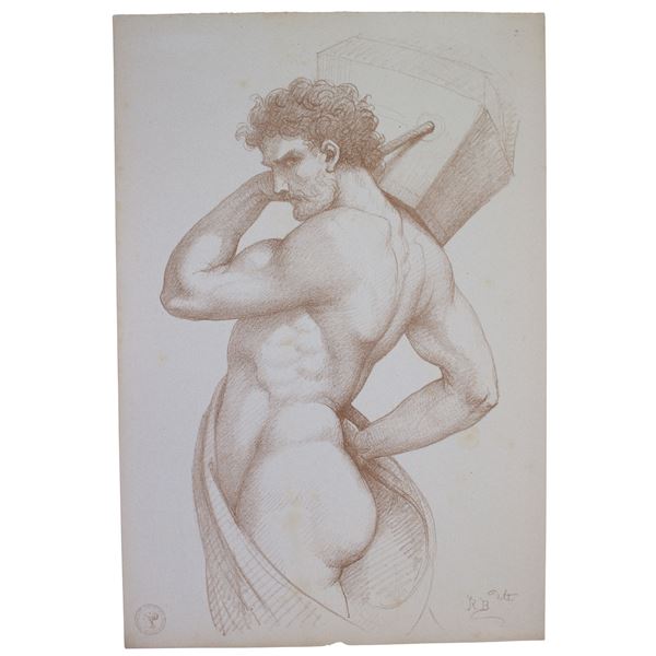 Ferdinand Hippolyte Lalaisse : Studio di giovane uomo di profilo  - Auction PRINTS FROM 15th TO 20th CENTURY - Bertolami Fine Art - Casa d'Aste