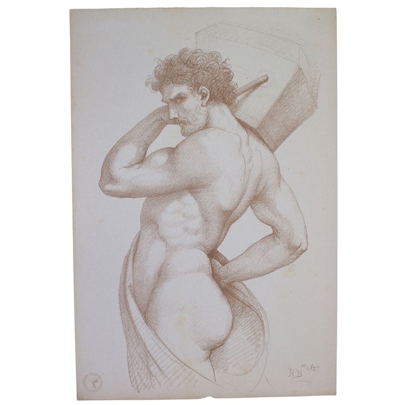 Ferdinand Hippolyte Lalaisse - Studio di giovane uomo di profilo