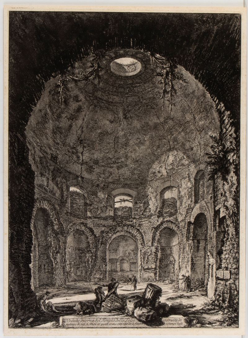Giovanni Battista Piranesi - Veduta interna del Tempio della Tosse