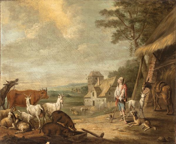 A Shepherd with His Flock