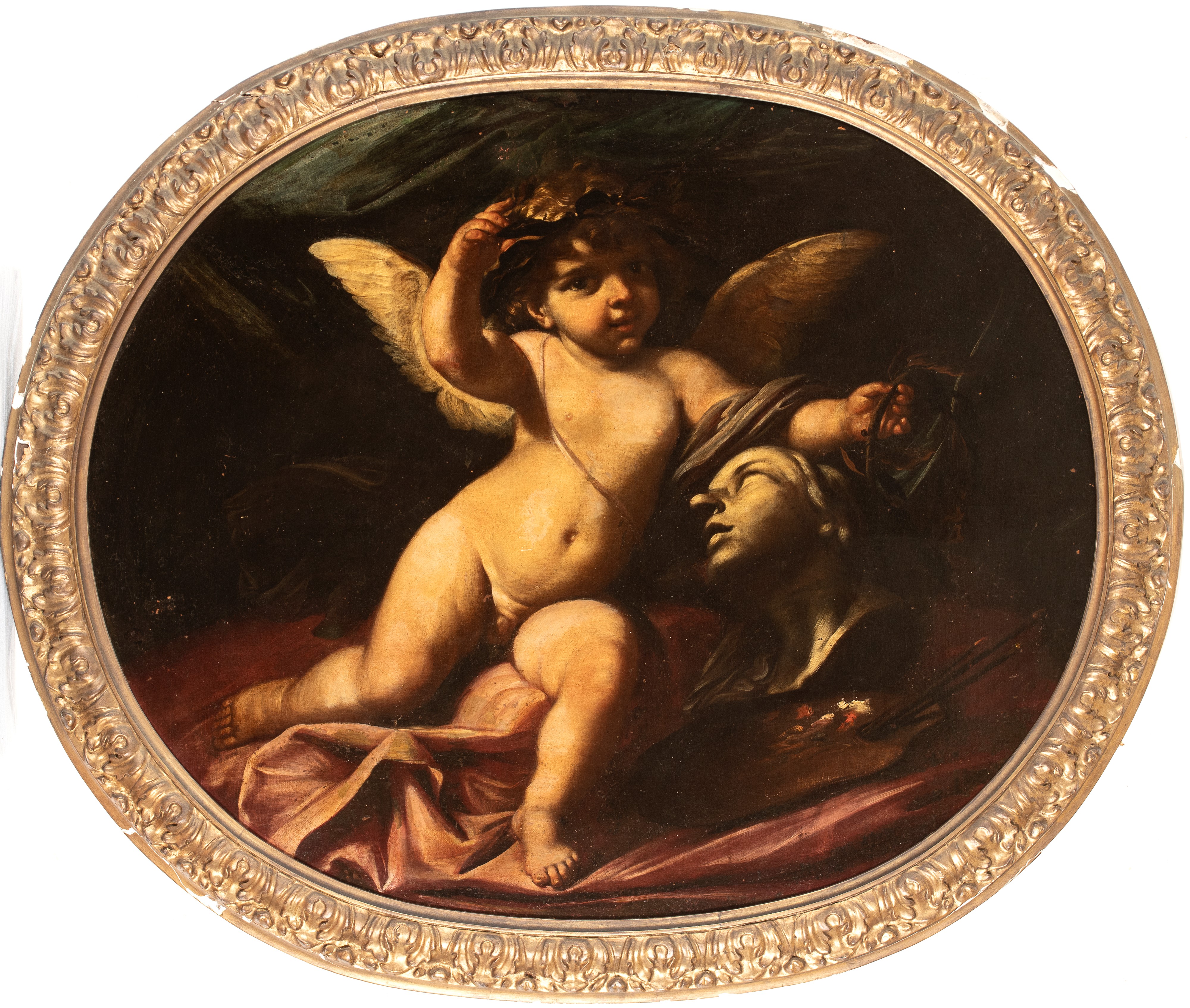 Artista Emiliano, XVII Secolo - Allegoria delle arti figurative, olio su tela