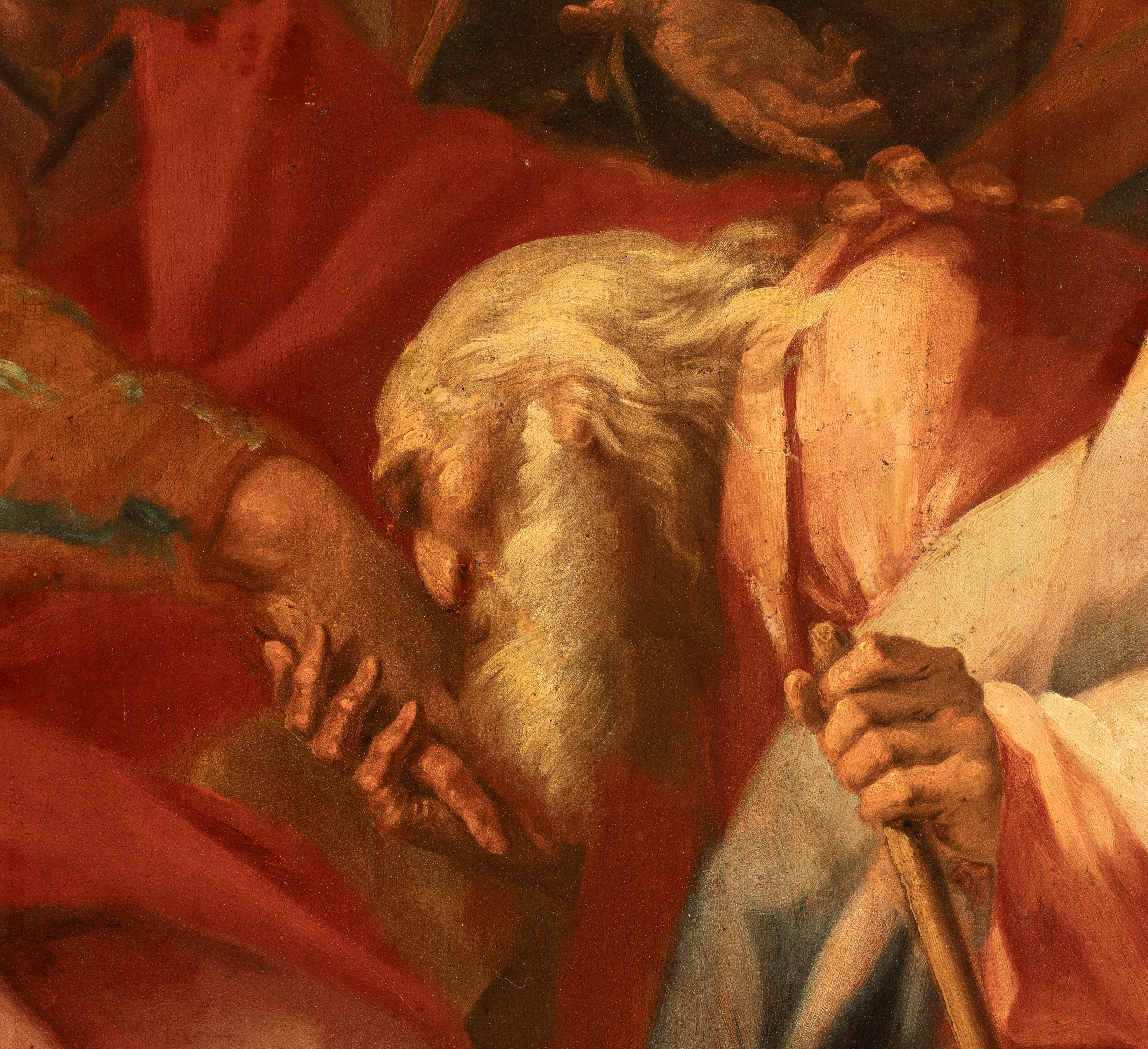 Artista Veneto, XVIII Secolo - Anonimo, Omaggio ad un sovrano, olio su tela