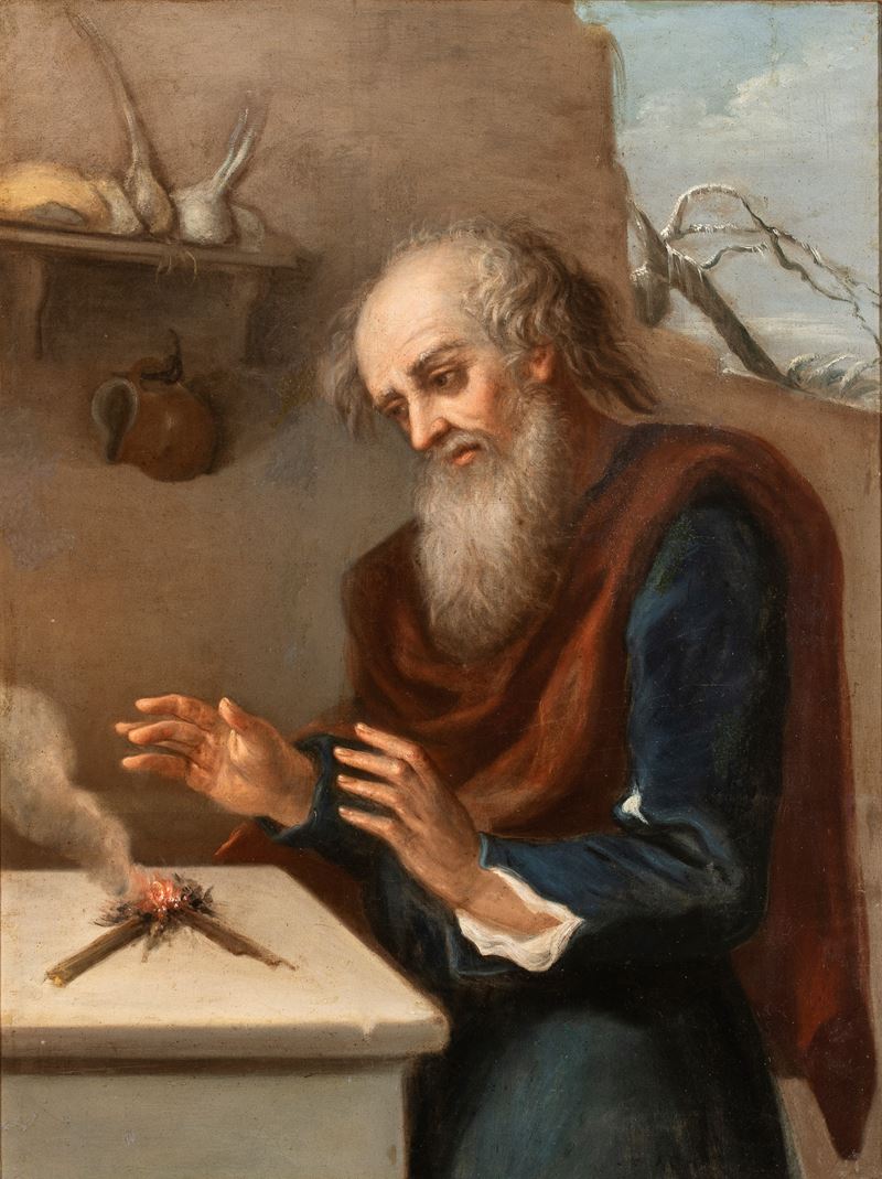 Artista Lombardo, XVIII Secolo - Allegoria dell'Inverno, olio su tela
