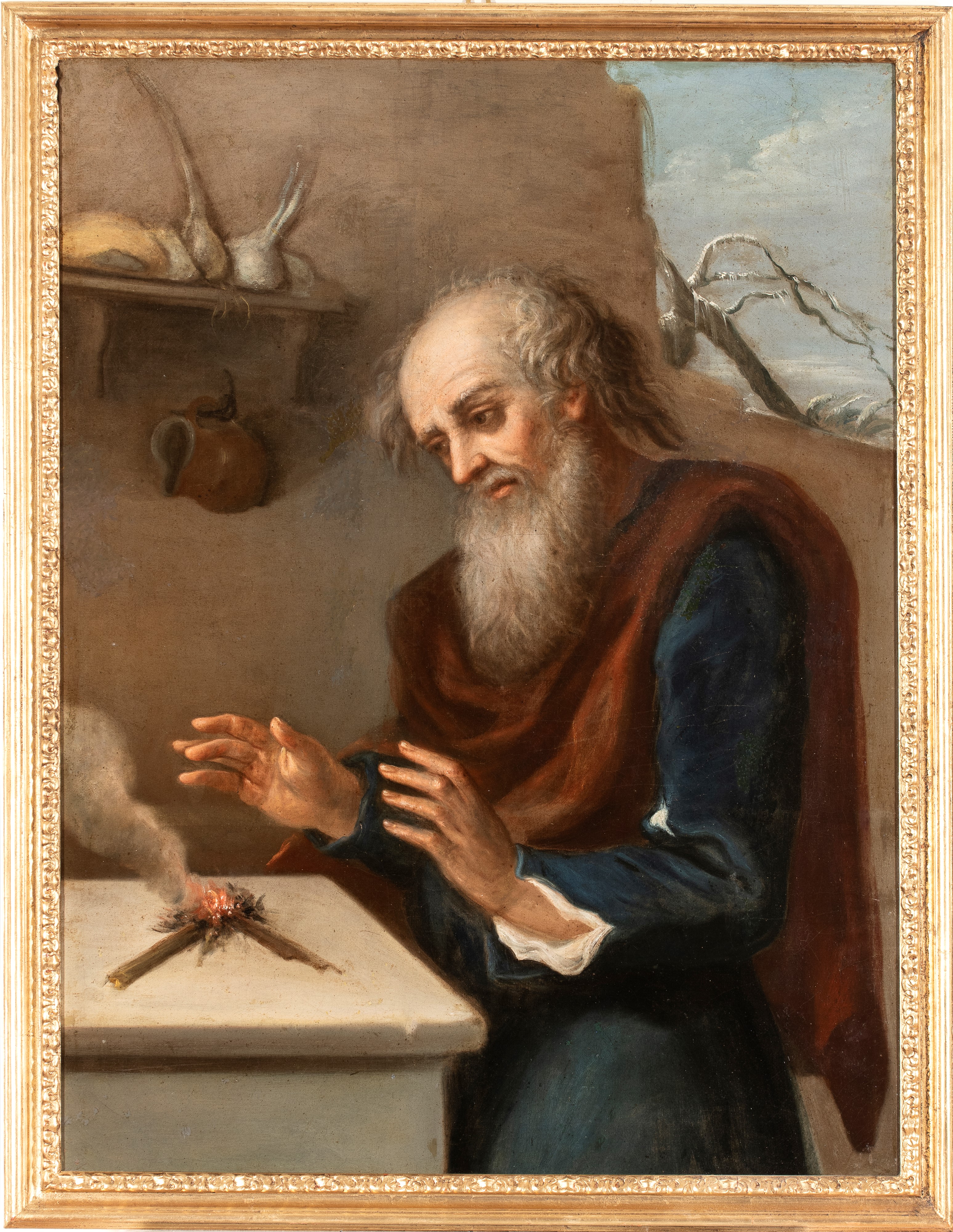 Artista Lombardo, XVIII Secolo - Allegoria dell'Inverno, olio su tela