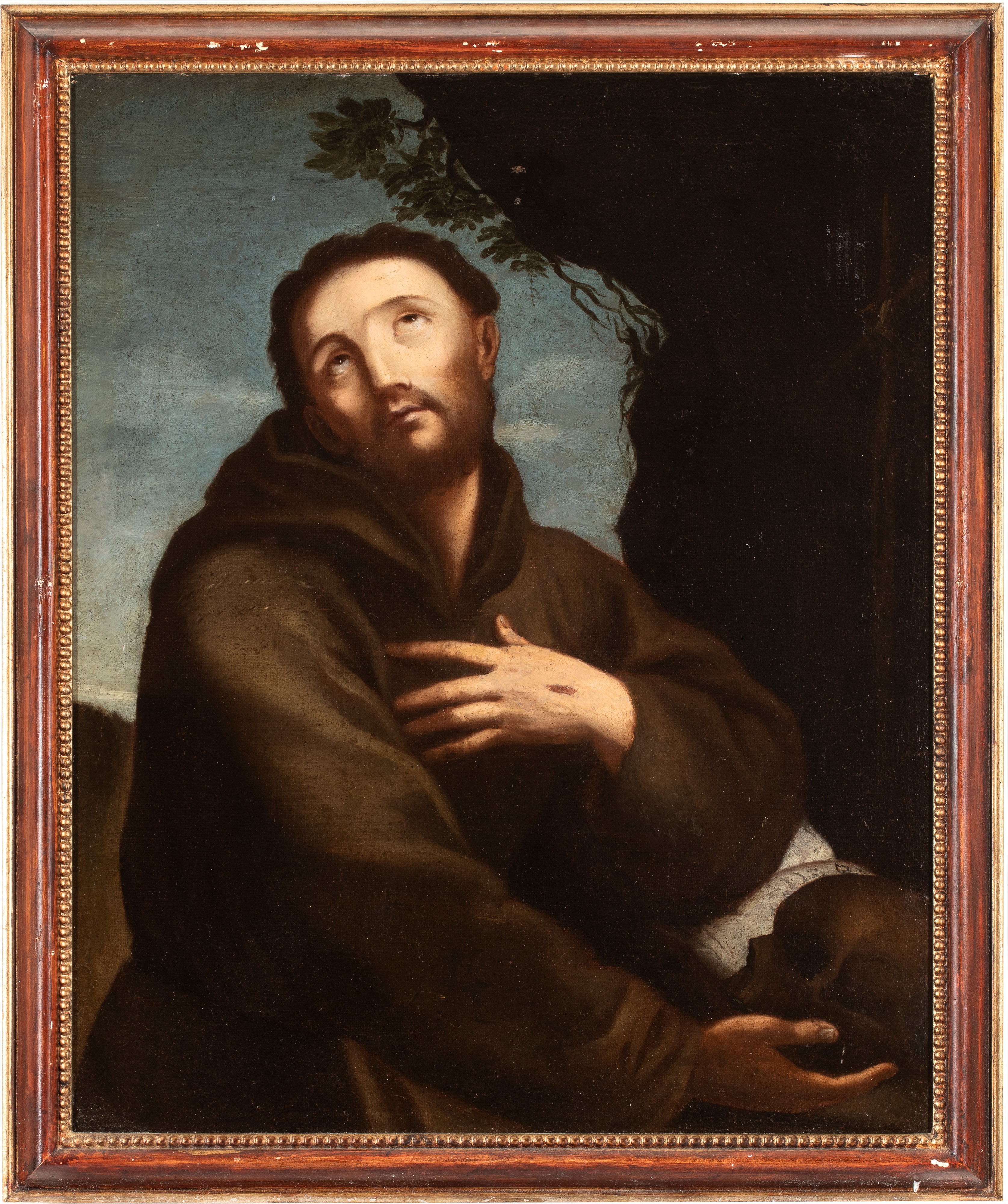 Artista Emiliano, XVII Secolo - San Francesco, olio su tela