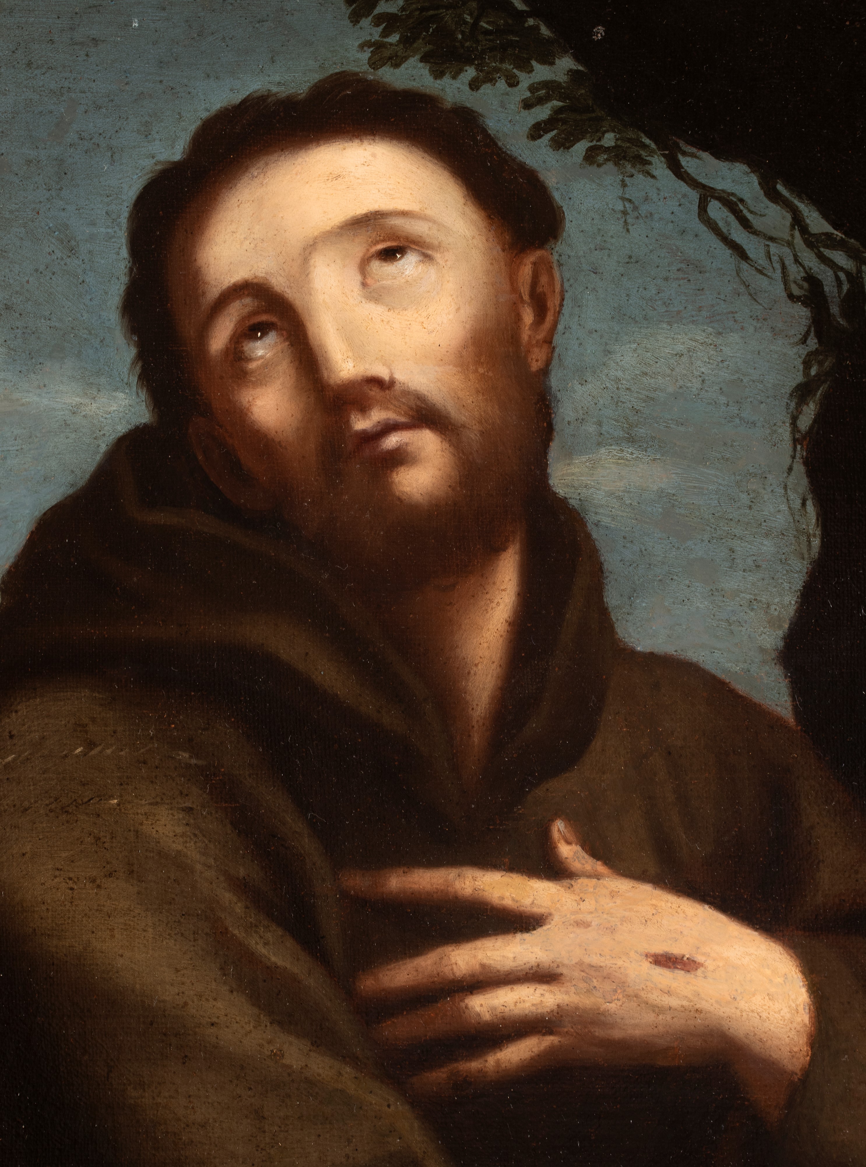 Artista Emiliano, XVII Secolo - San Francesco, olio su tela