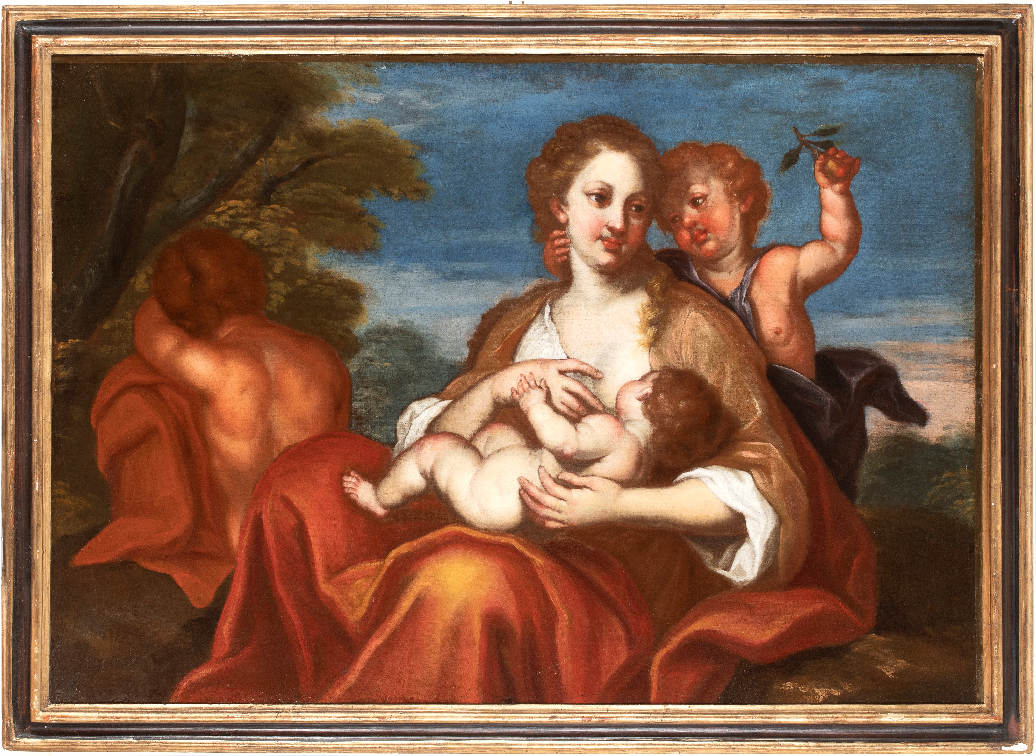 Artista Veneto, Seconda Metà XVII Secolo - Allegoria della Carità, olio su tela