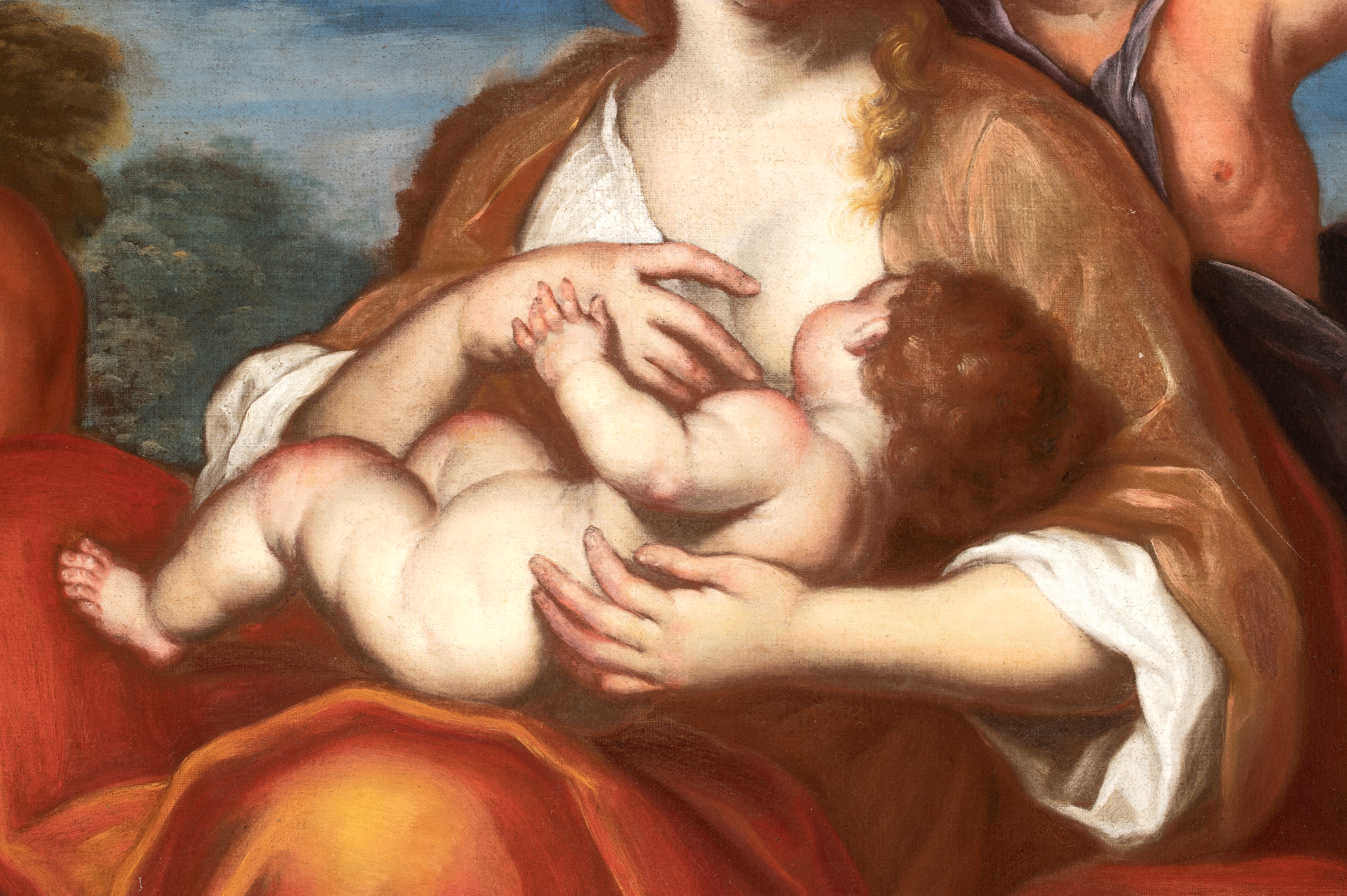Artista Veneto, Seconda Metà XVII Secolo - Allegoria della Carità, olio su tela