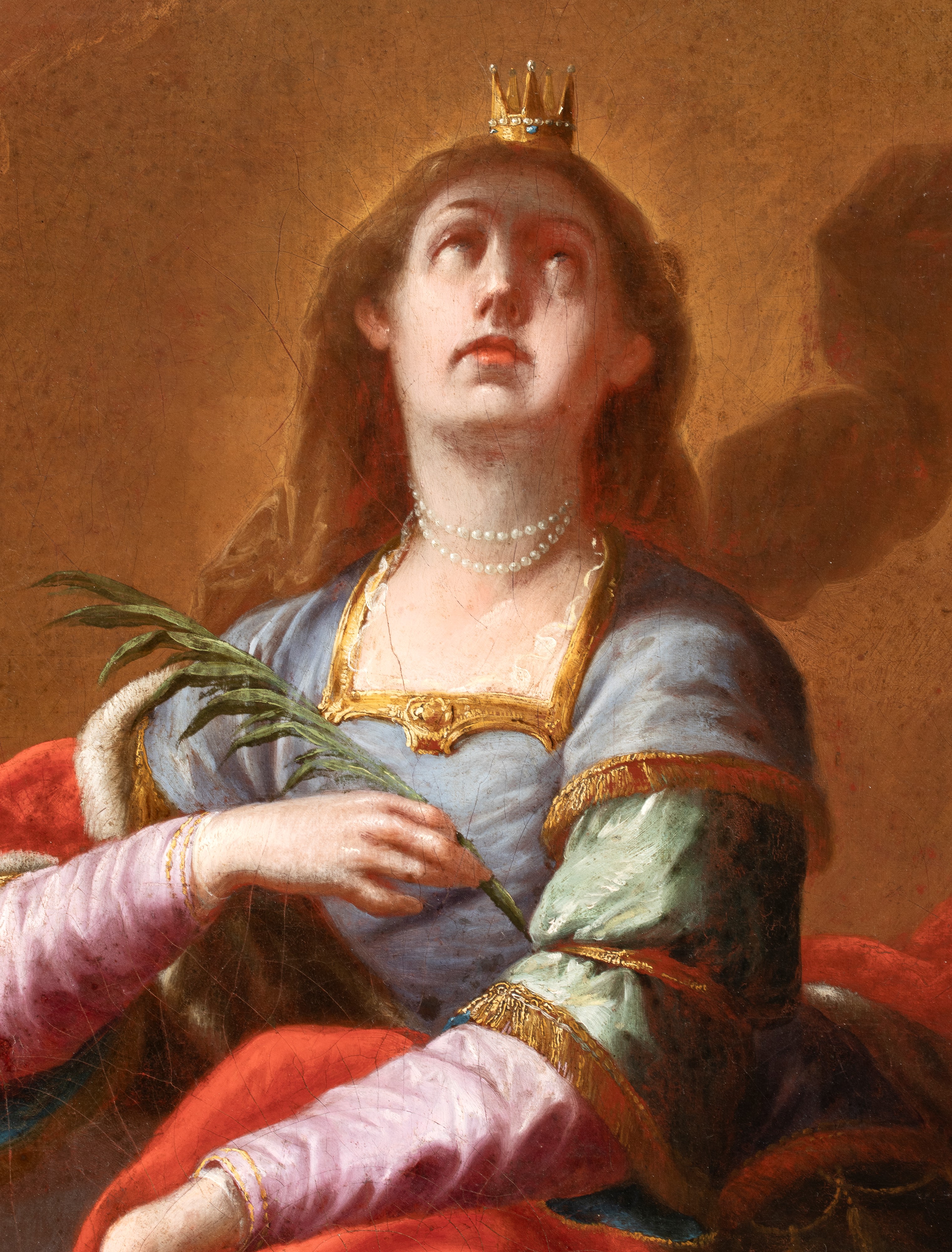 Artista Attivo a Napoli, Prima Metà XVIII Secolo - Sant’Orsola martire in gloria, olio su tela