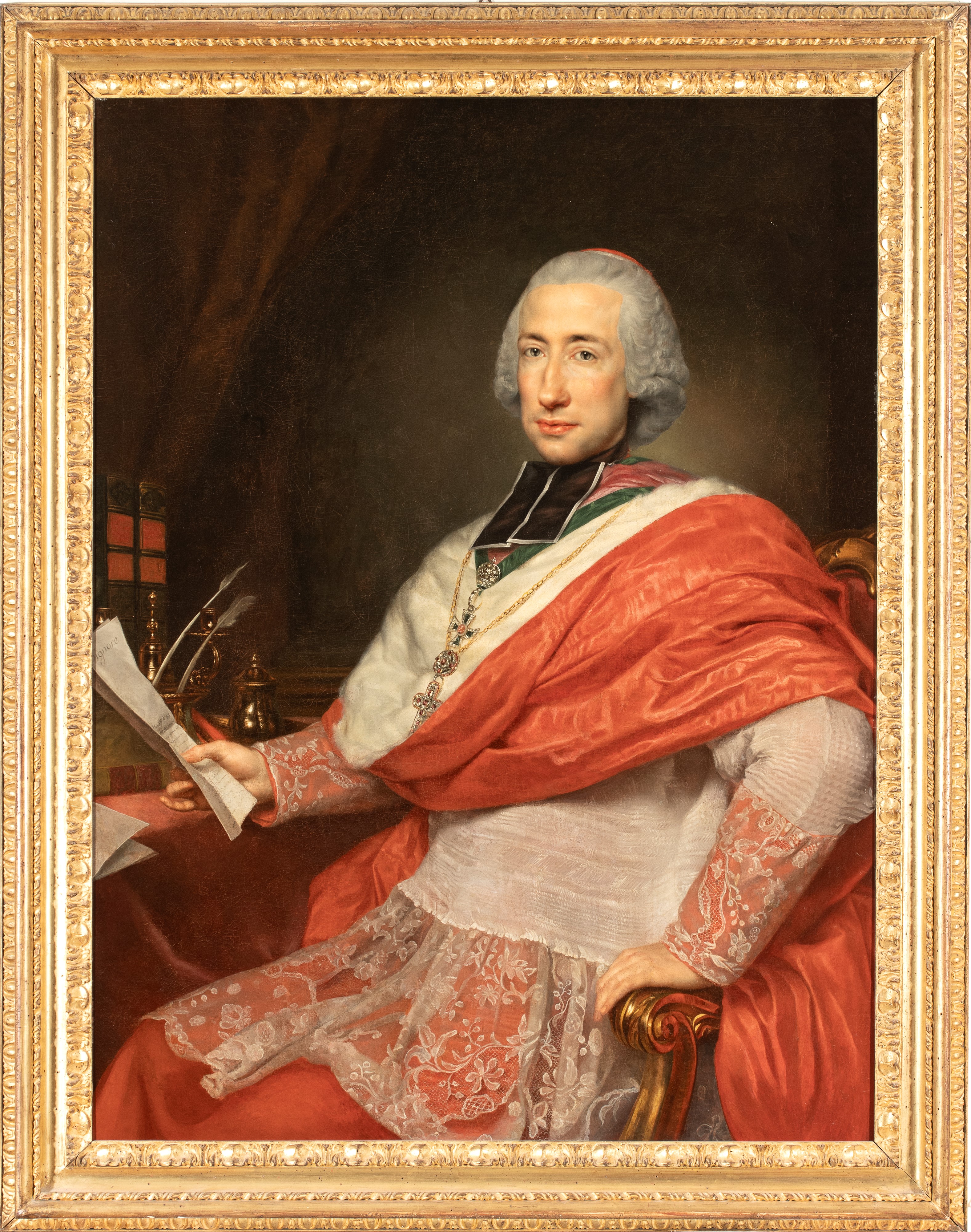 Anton Von Maron - Ritratto del cardinale František (Francesco) Herzan von Harras, olio su tela