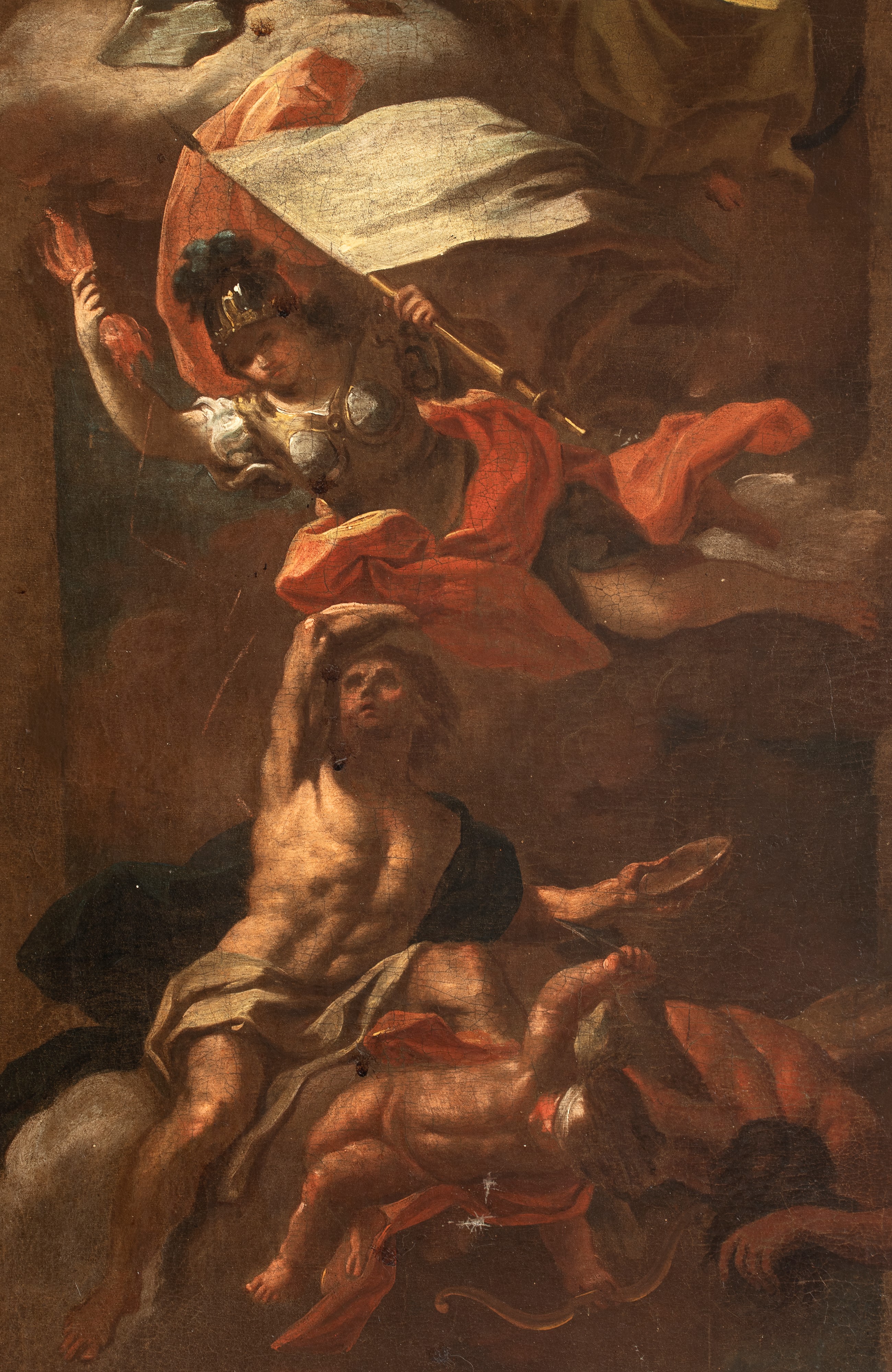 Sebastiano Conca - Madonna in gloria con schiere di angeli e penitenti, olio su tela