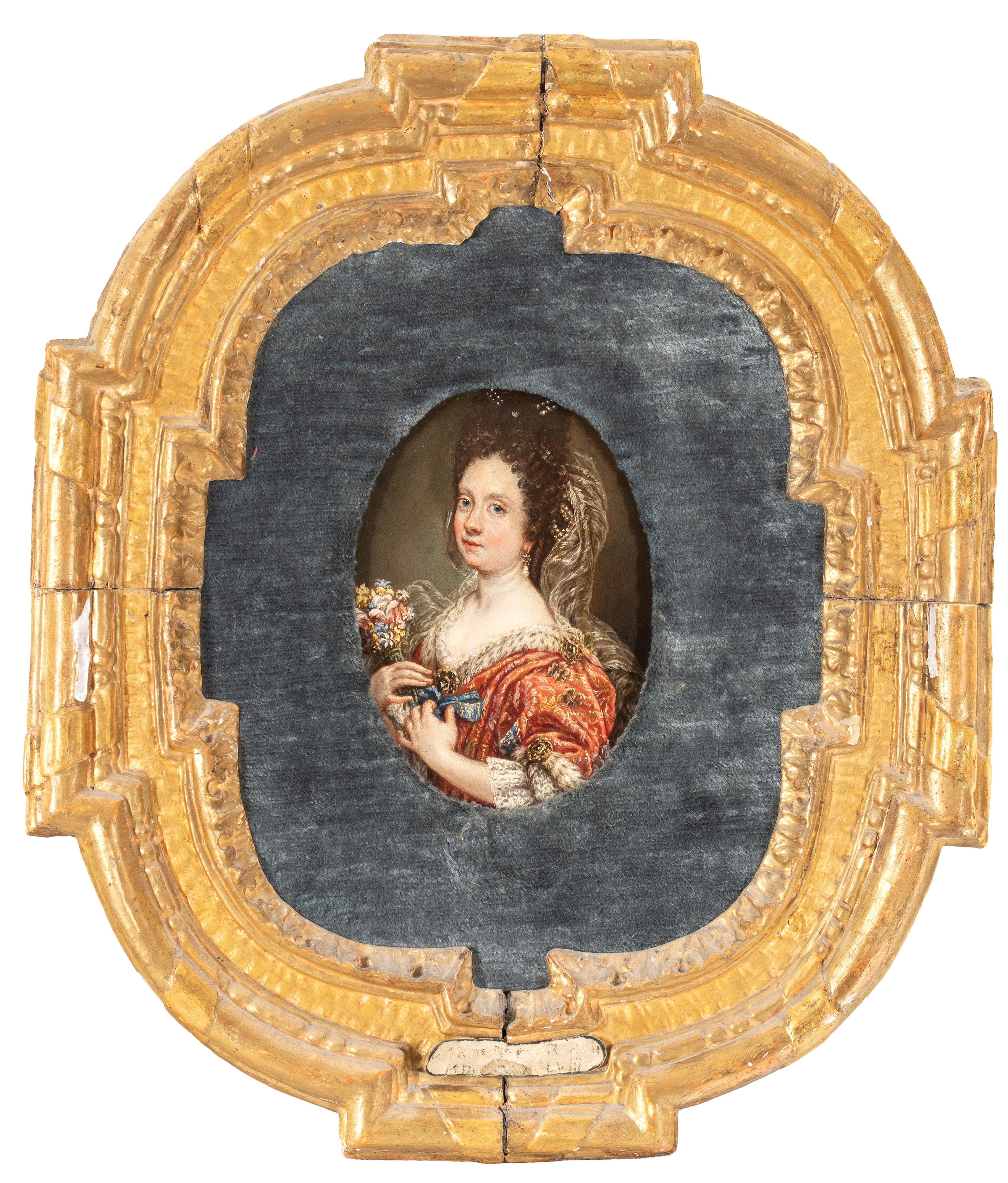 Giovan Battista Gaulli Detto il Baciccio - Ritratto di Eleonora Boncompagni Borghese, olio su ram...