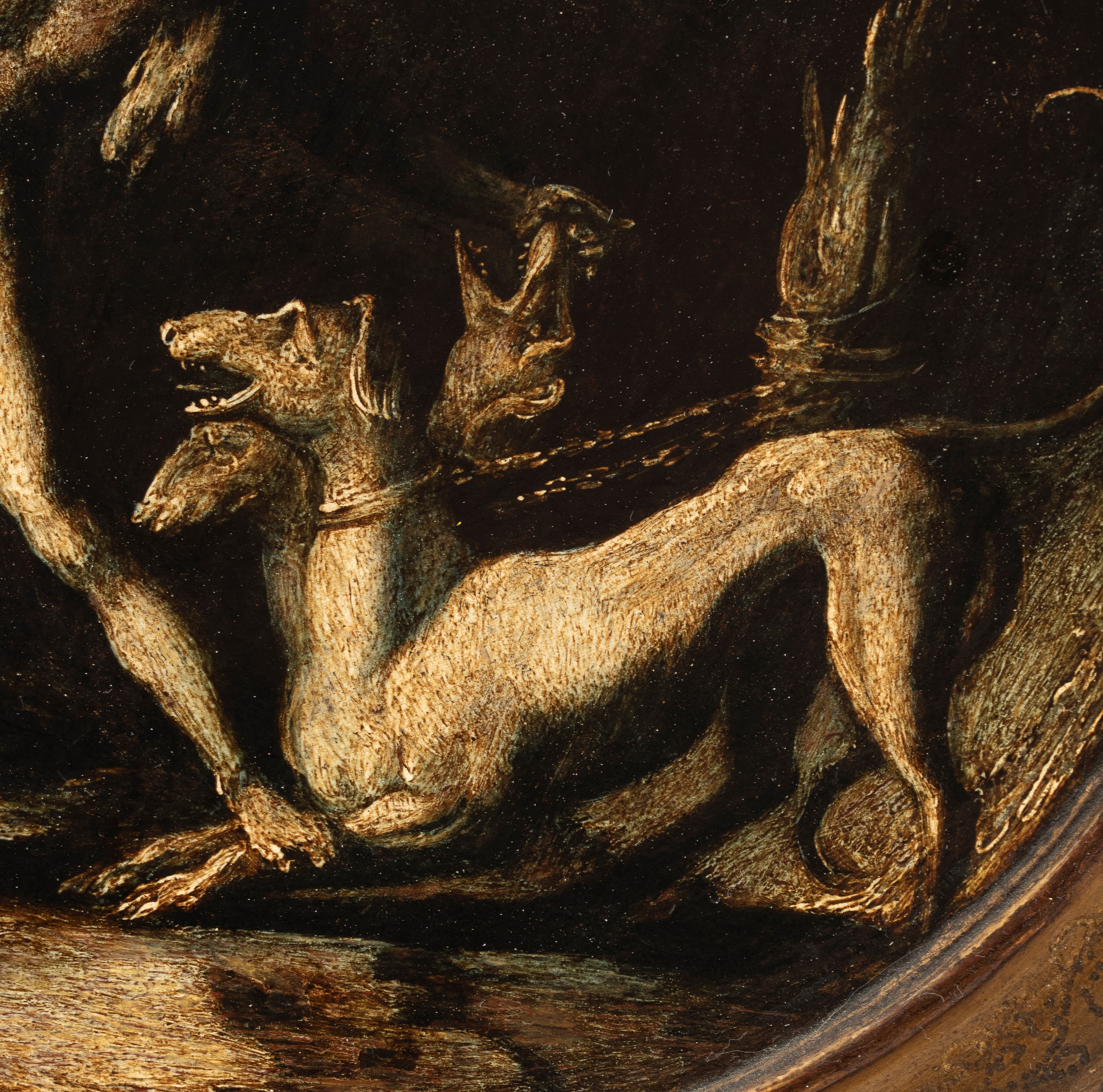 Giulio Pippi Detto Giulio Romano - Ercole con Cerbero e Ercole e il Centauro (coppia di dipinti a...
