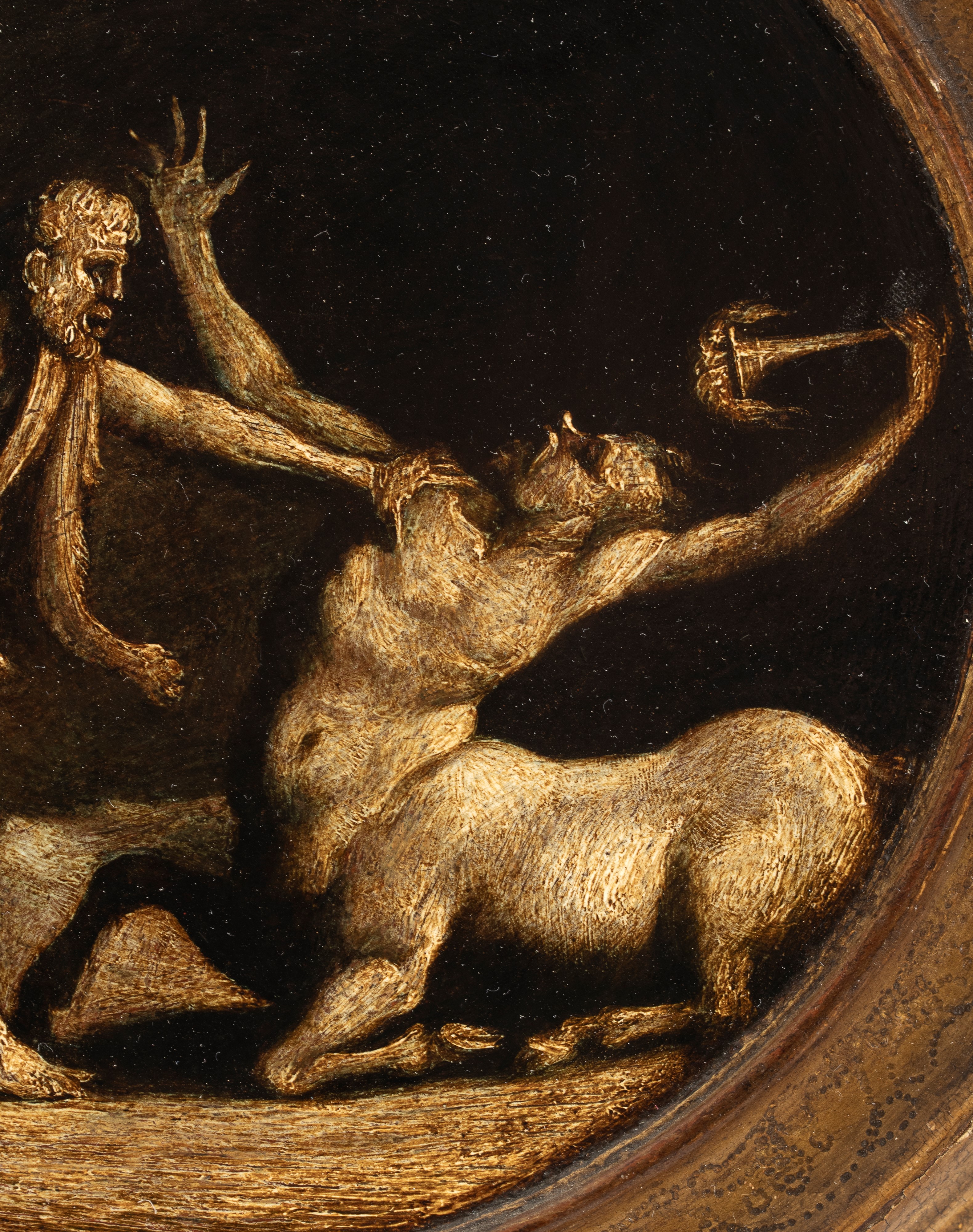 Giulio Pippi Detto Giulio Romano - Ercole con Cerbero e Ercole e il Centauro (coppia di dipinti a...
