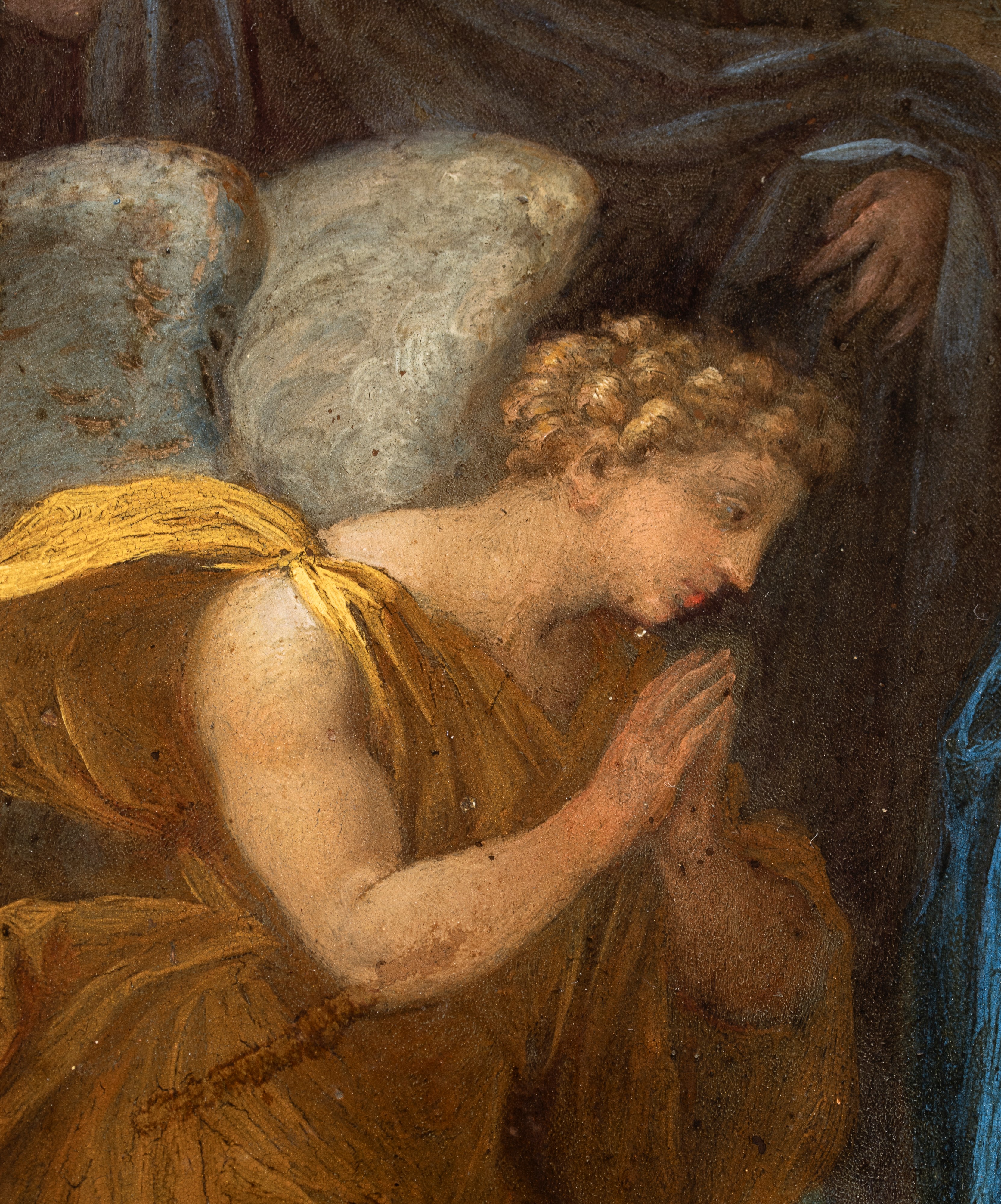 Artista Attivo a Roma, XVII Secolo - Battesimo di Cristo, olio su rame