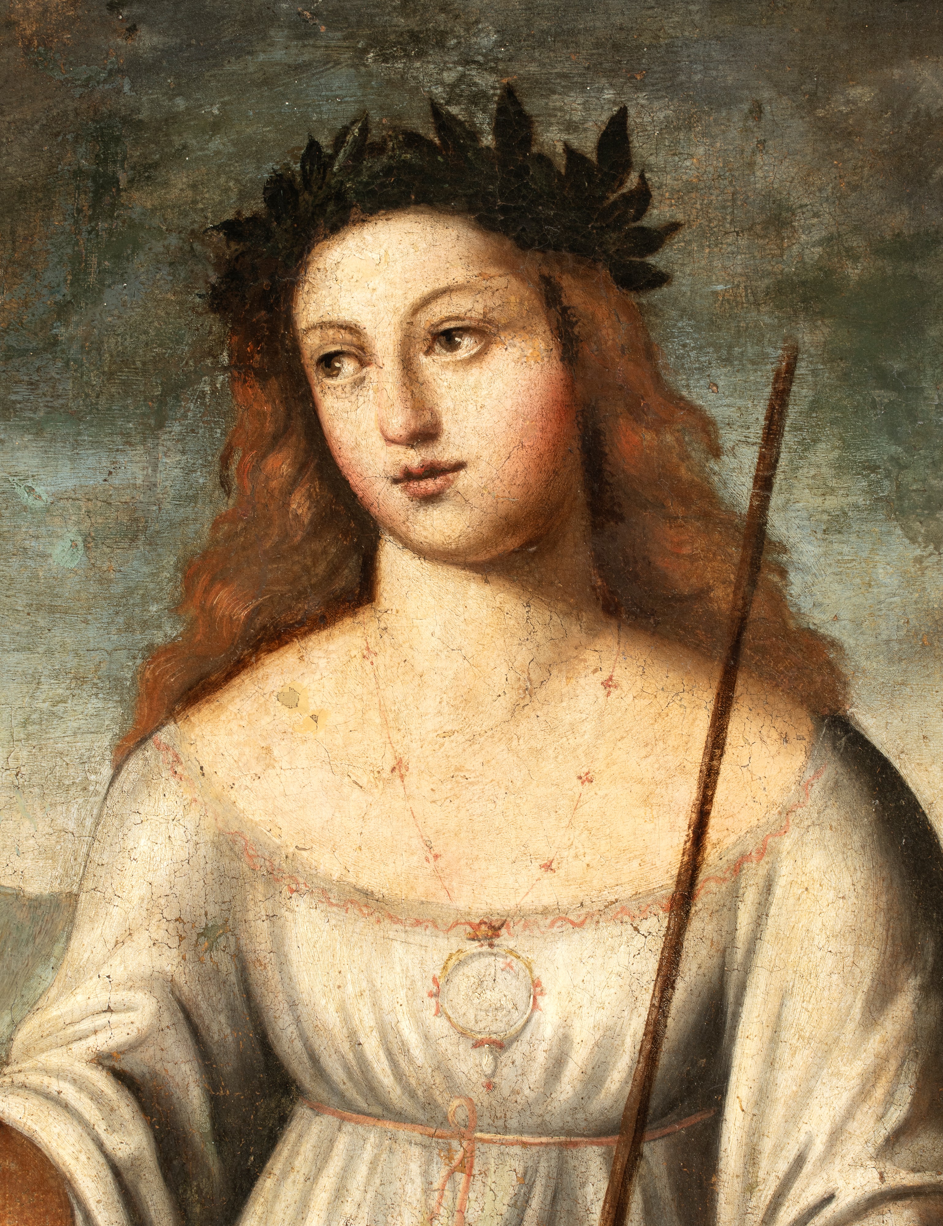 Artista Emiliano, Prima Metà XVII Secolo - Figura allegorica coronata di lauro, olio su tela