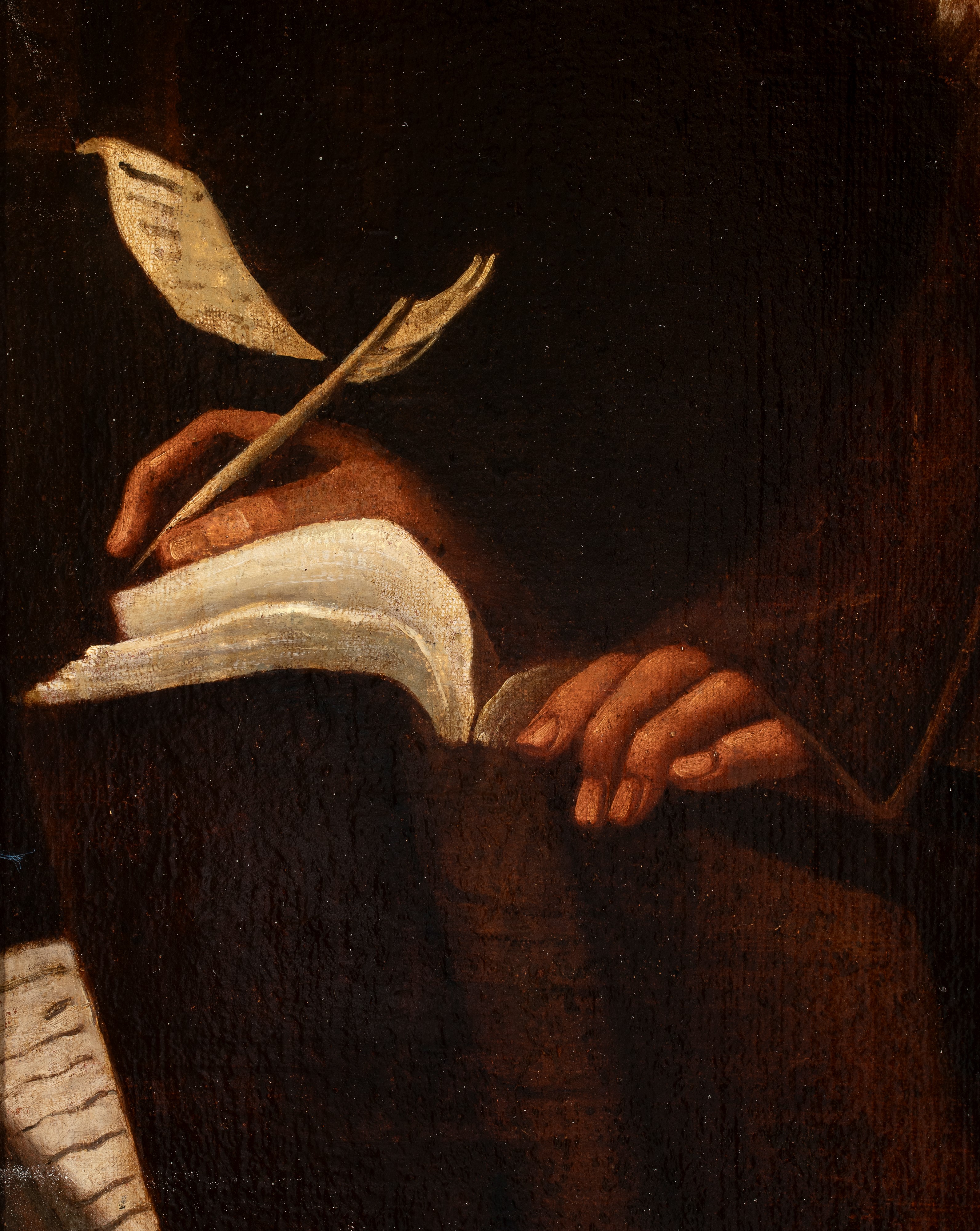 Artista Attivo a Napoli, Seconda Metà XVII Secolo - Sant'Agostino vescovo, olio su tela
