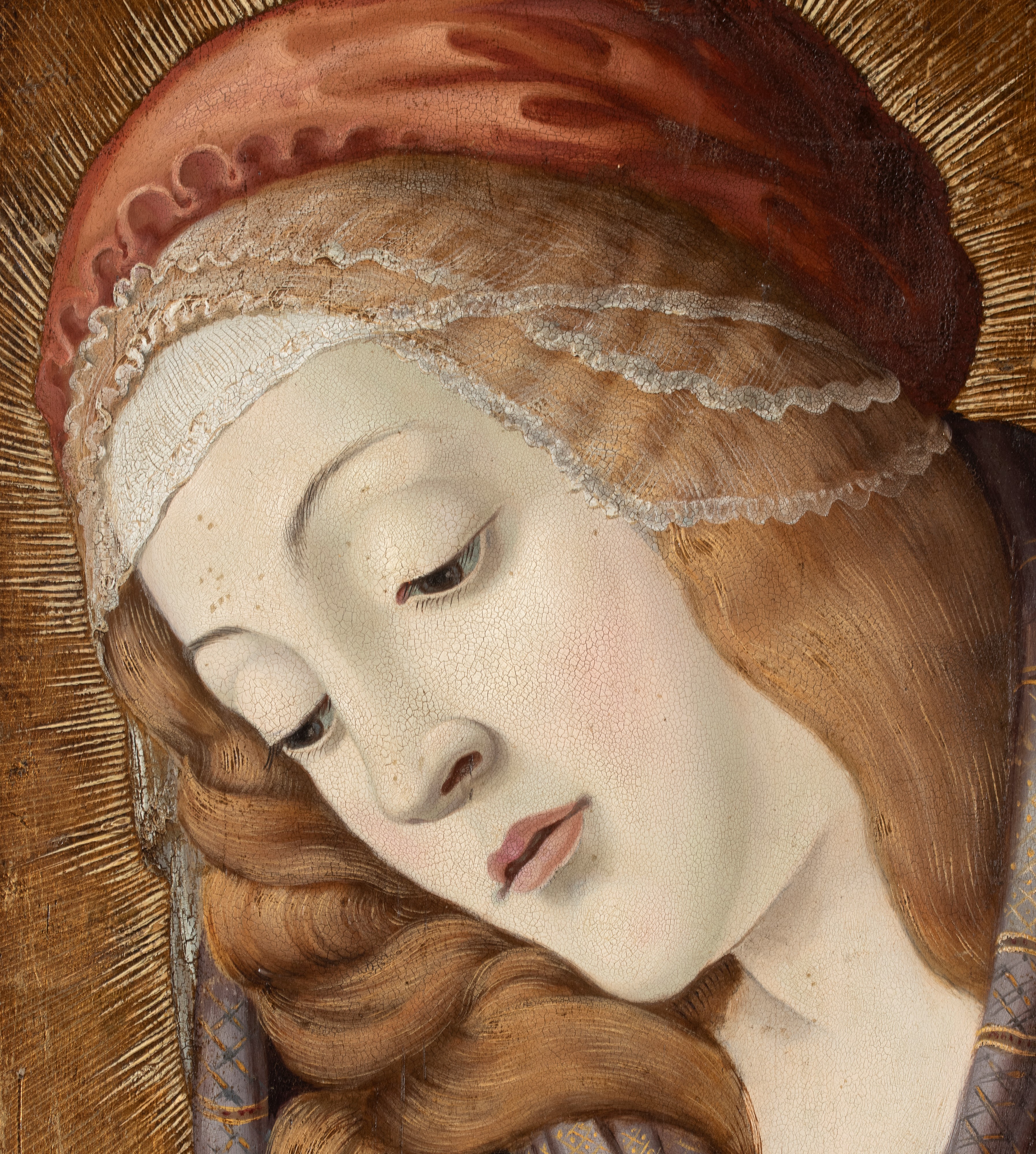 Alessandro Filipepi Detto Sandro Botticelli - Testa della Vergine dalla Madonna del Magnificat, o...