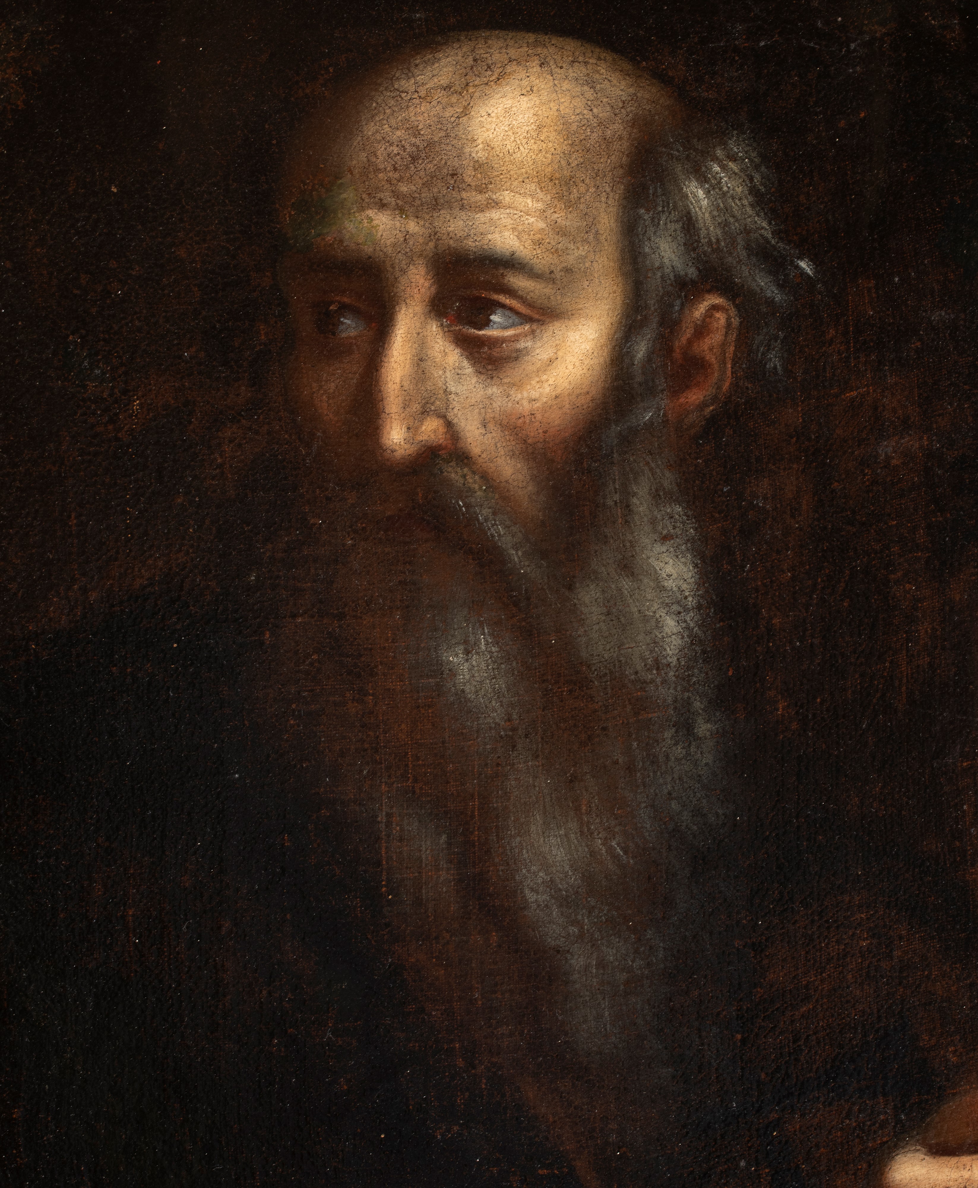 Artista Napoletano, Prima Metà XVII Secolo - Sant'Antonio Abate, olio su tela