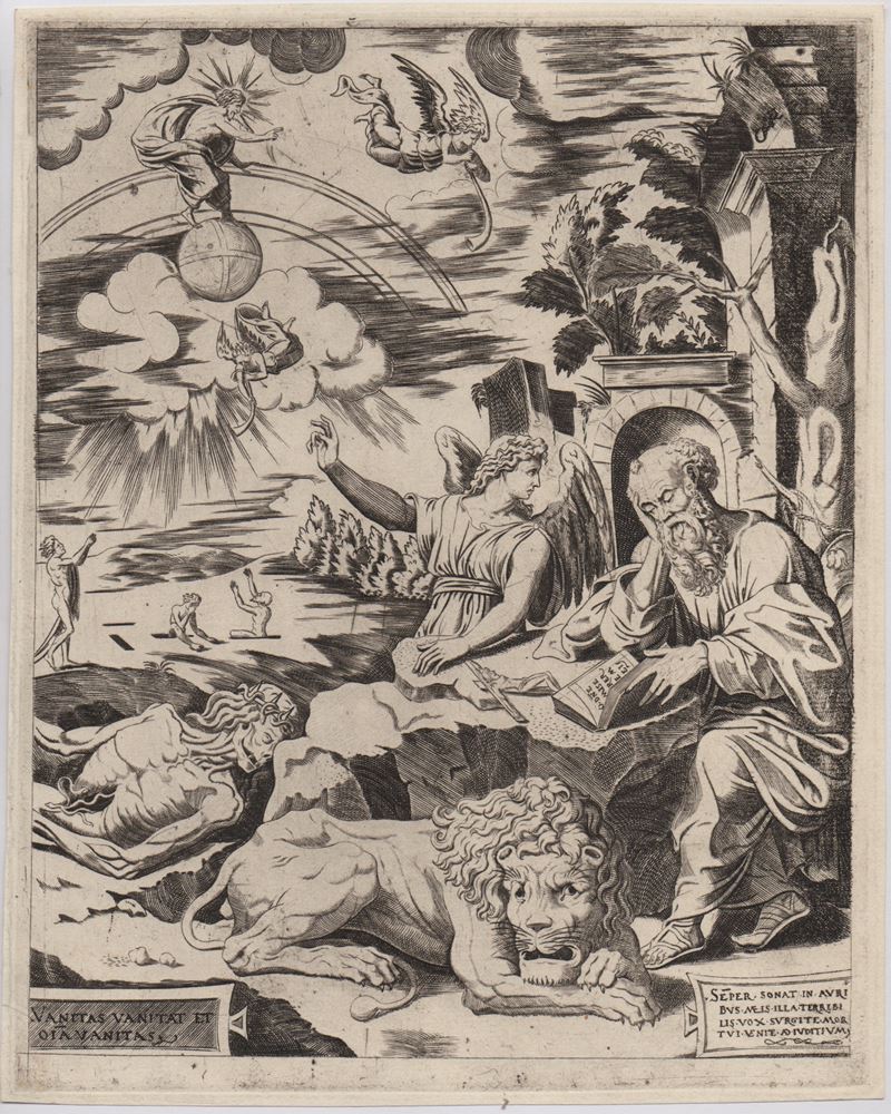 Martin Rota - San Girolamo (da Michiel Coxcie), bulino