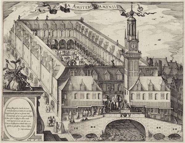 Claes Jansz. Visscher : Byrsa Amsterodamensis  - Asta STAMPE DAL XV AL XX SECOLO	 - Bertolami Fine Art - Casa d'Aste