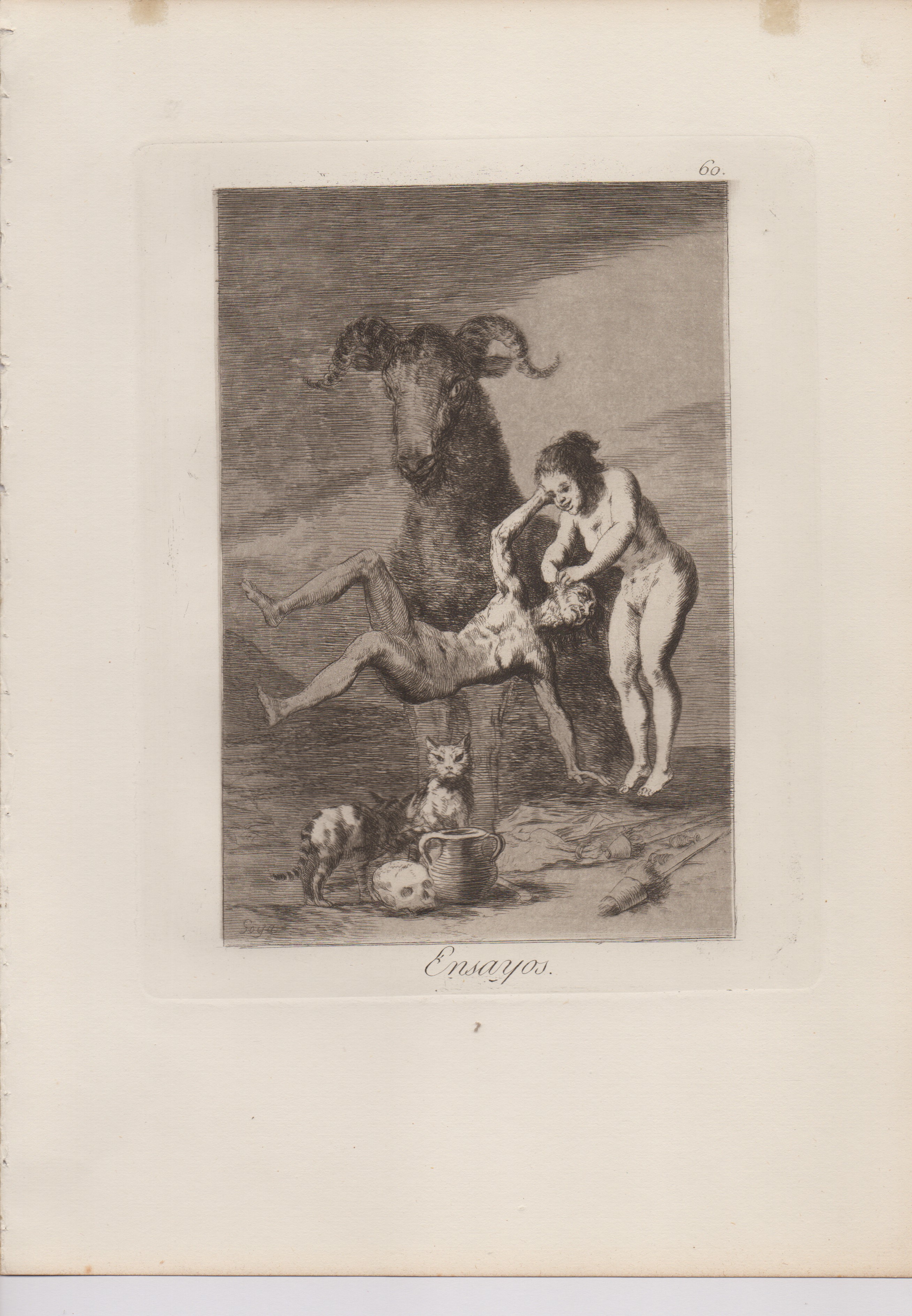 Francisco Goya - Serie dei Caprichos, Sei incisioni (acquaforte e acquatinta, edizione III su XII...
