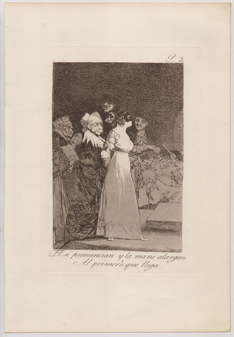 Francisco Goya - Incisioni dalla serie Los Caprichos (5 tavole)