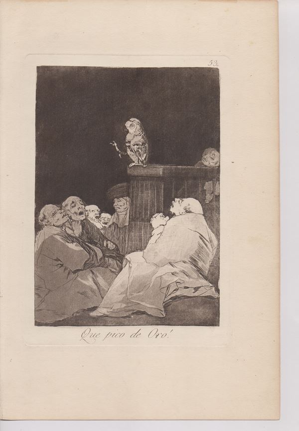 Francisco Goya - ¡Que pico de oro! | Aguarda que te unten | Devota profesión | Unos a otros | Despacha, que despiertan | 