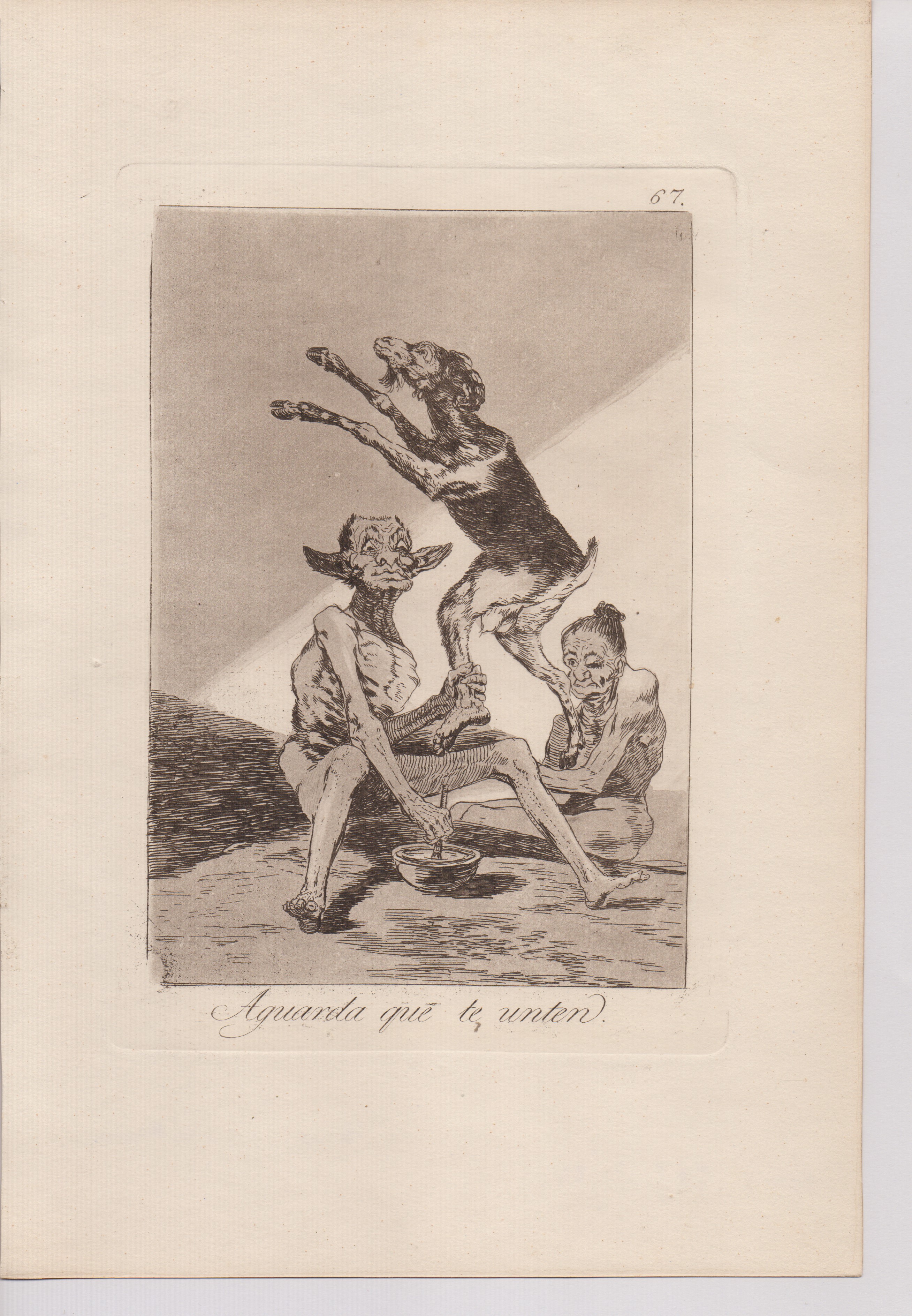 Francisco Goya - Los Caprichos: insieme di cinque incisioni (tavv. 53, 67, 70, 77 e 78)