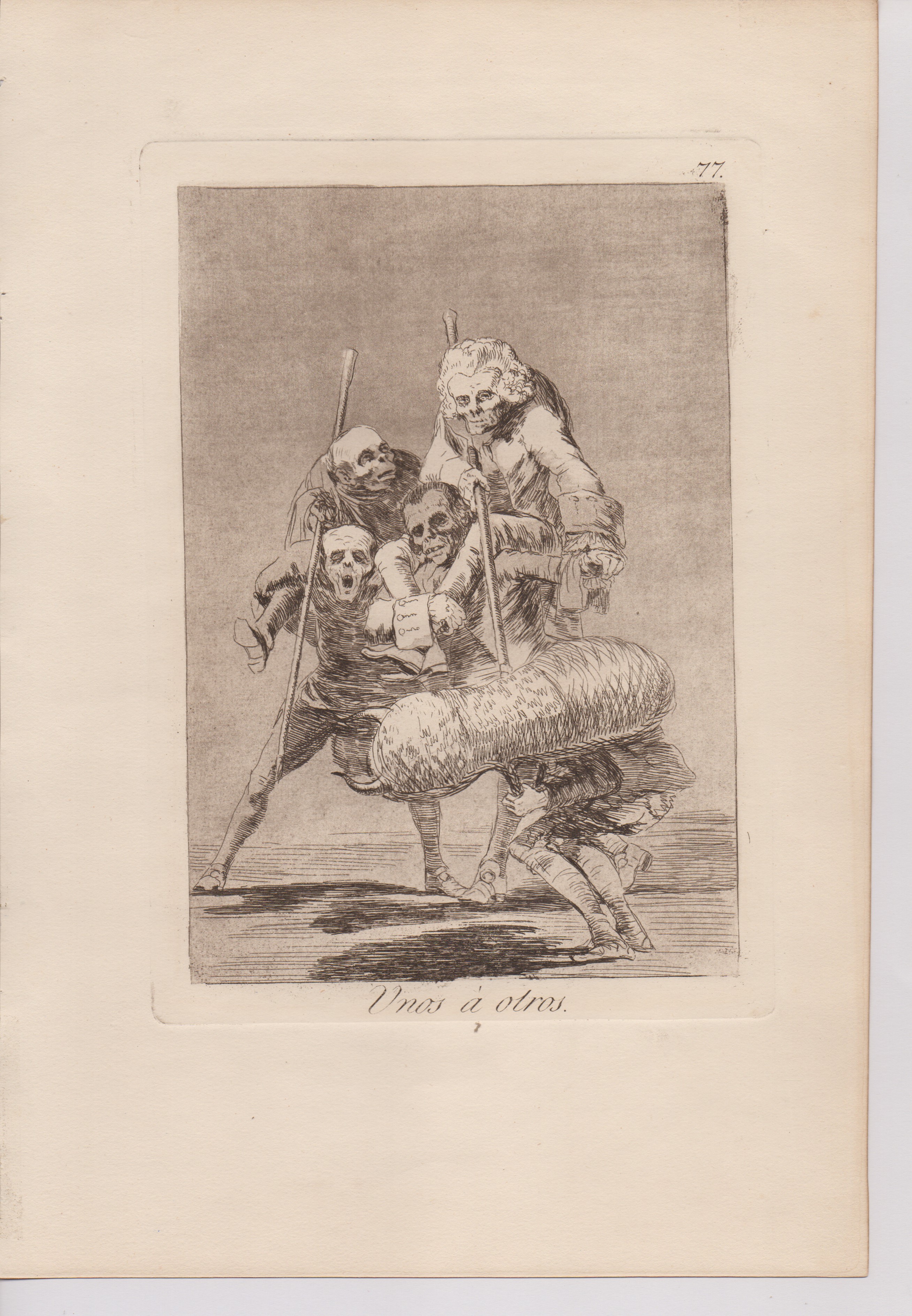 Francisco Goya - Los Caprichos: insieme di cinque incisioni (tavv. 53, 67, 70, 77 e 78)