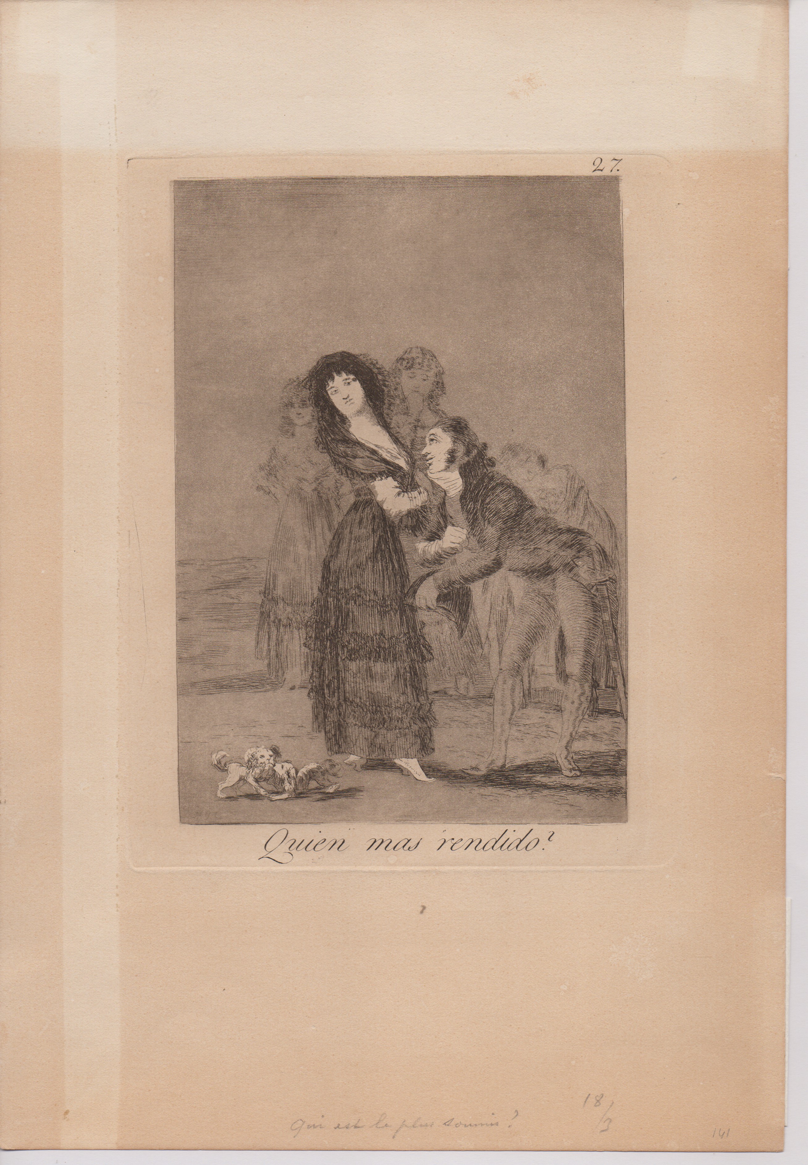 Francisco Goya - Quattro incisioni da Los Caprichos (Muchachos al avío | ¿Quién más rendido? | Le...