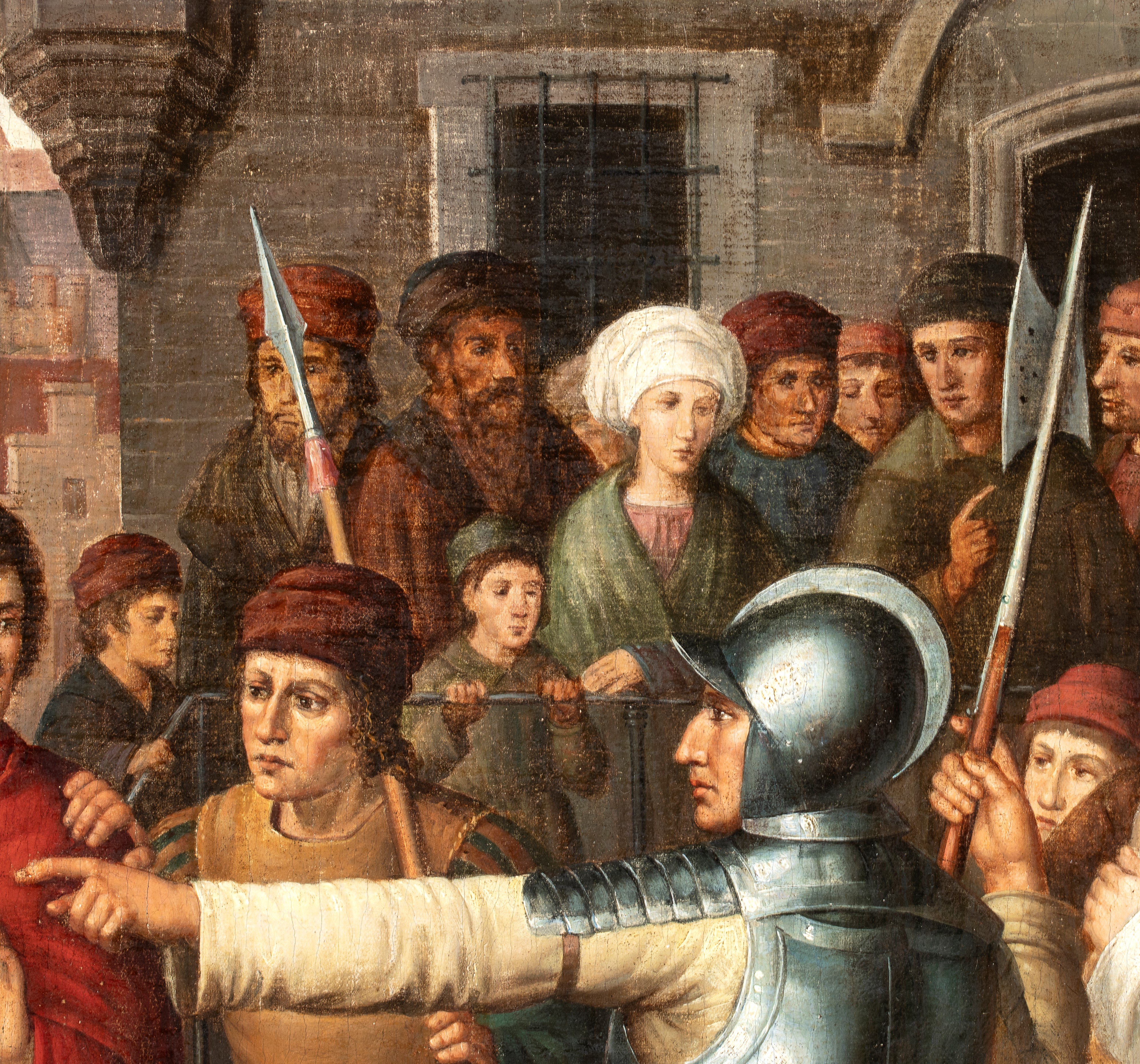 Louis Hendrix - Gesù incontra la Vergine Maria lungo la Via Crucis, olio su tela
